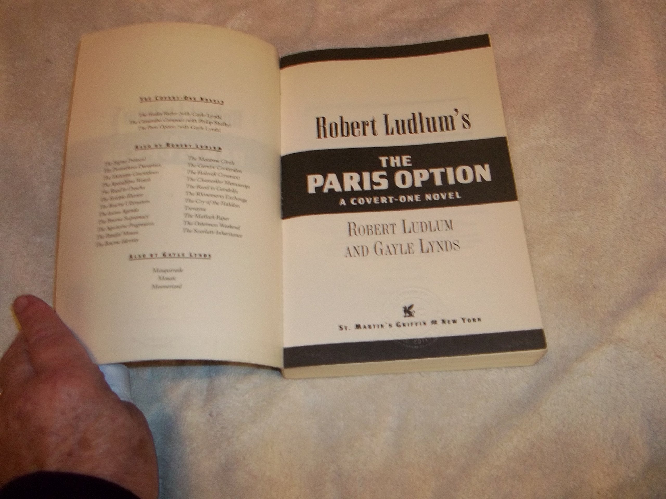 Robert Ludlum's The Paris Option: A Covert-One Novel used book depot