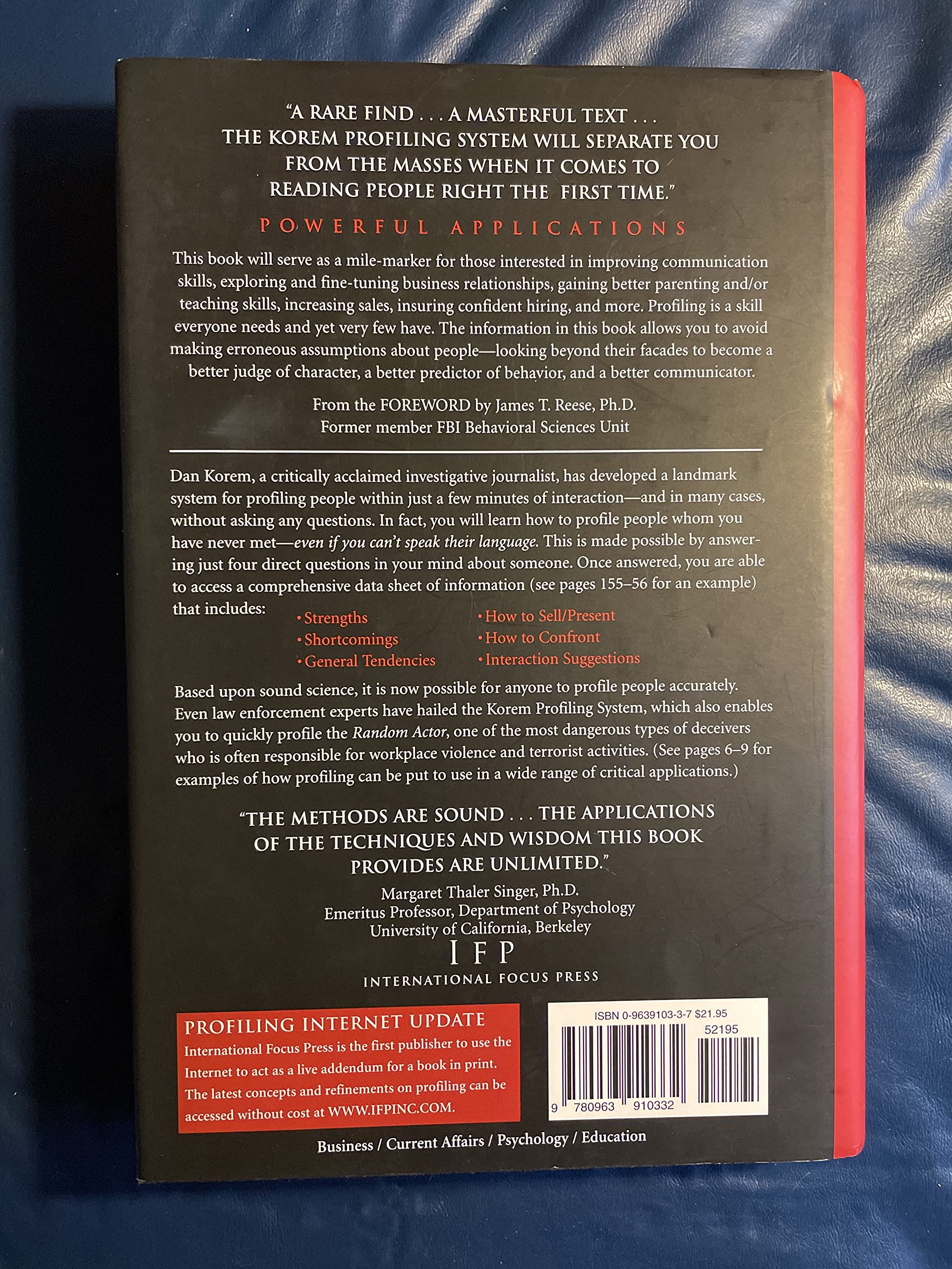 The Art of Profiling: Reading People Right the First Time used book depot