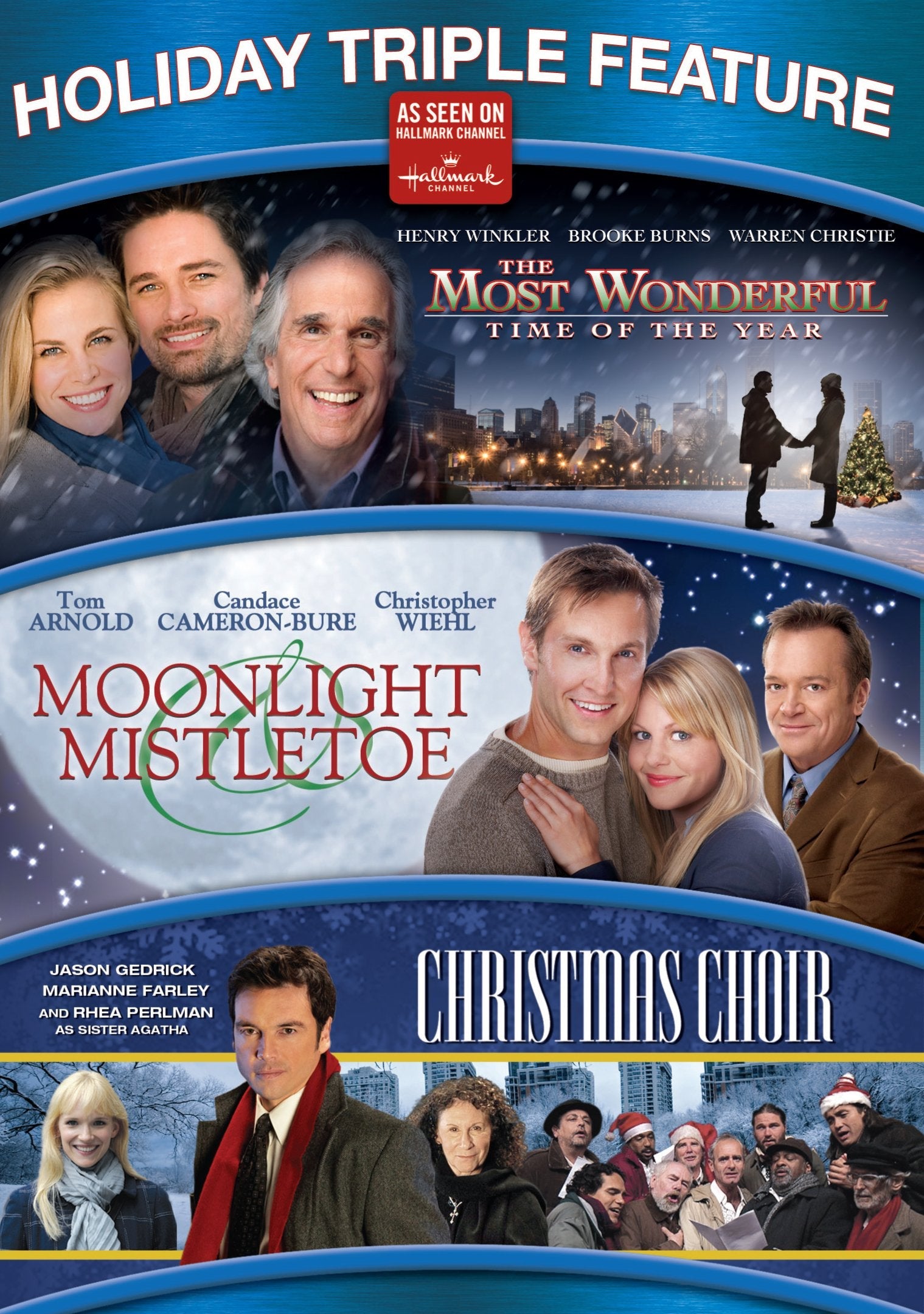 Holiday Triple Feature: The Most Wonderful Time of the Year/ Moonlight & Mistletoe/ The Christmas Choir used book depot