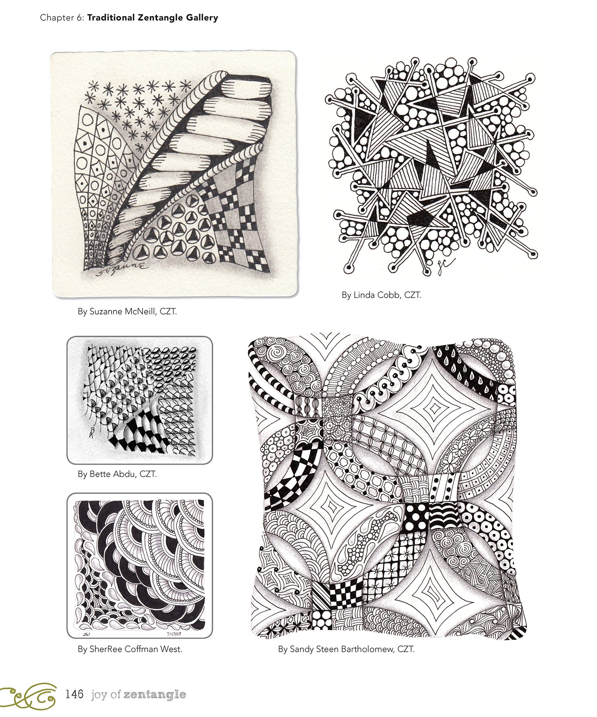Joy of Zentangle: Drawing Your Way to Increased Creativity, Focus, and Well-Being (Design Originals) Instructions for 101 Tangle Patterns from CZTs Suzanne McNeill, Sandy Steen Bartholomew, & used book depot