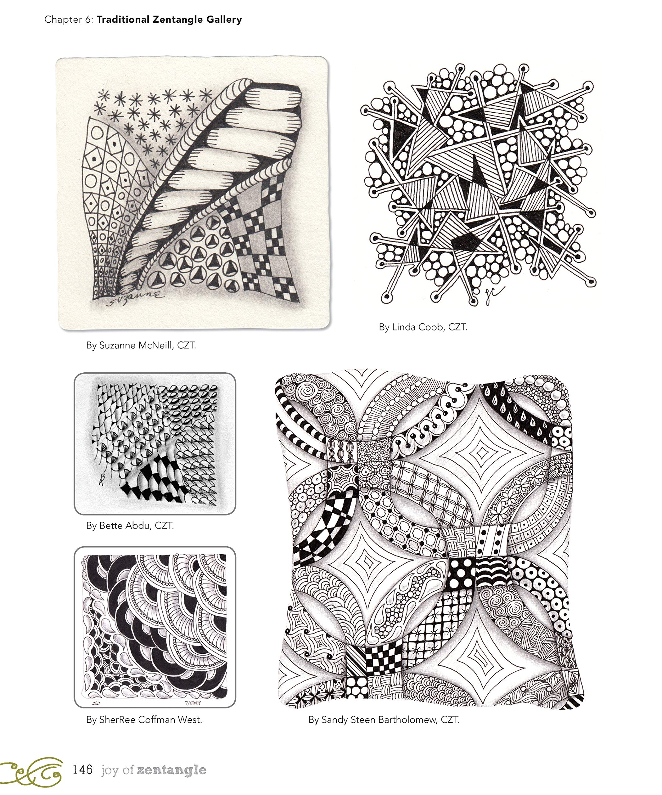 Joy of Zentangle: Drawing Your Way to Increased Creativity, Focus, and Well-Being (Design Originals) Instructions for 101 Tangle Patterns from CZTs Suzanne McNeill, Sandy Steen Bartholomew, & used book depot