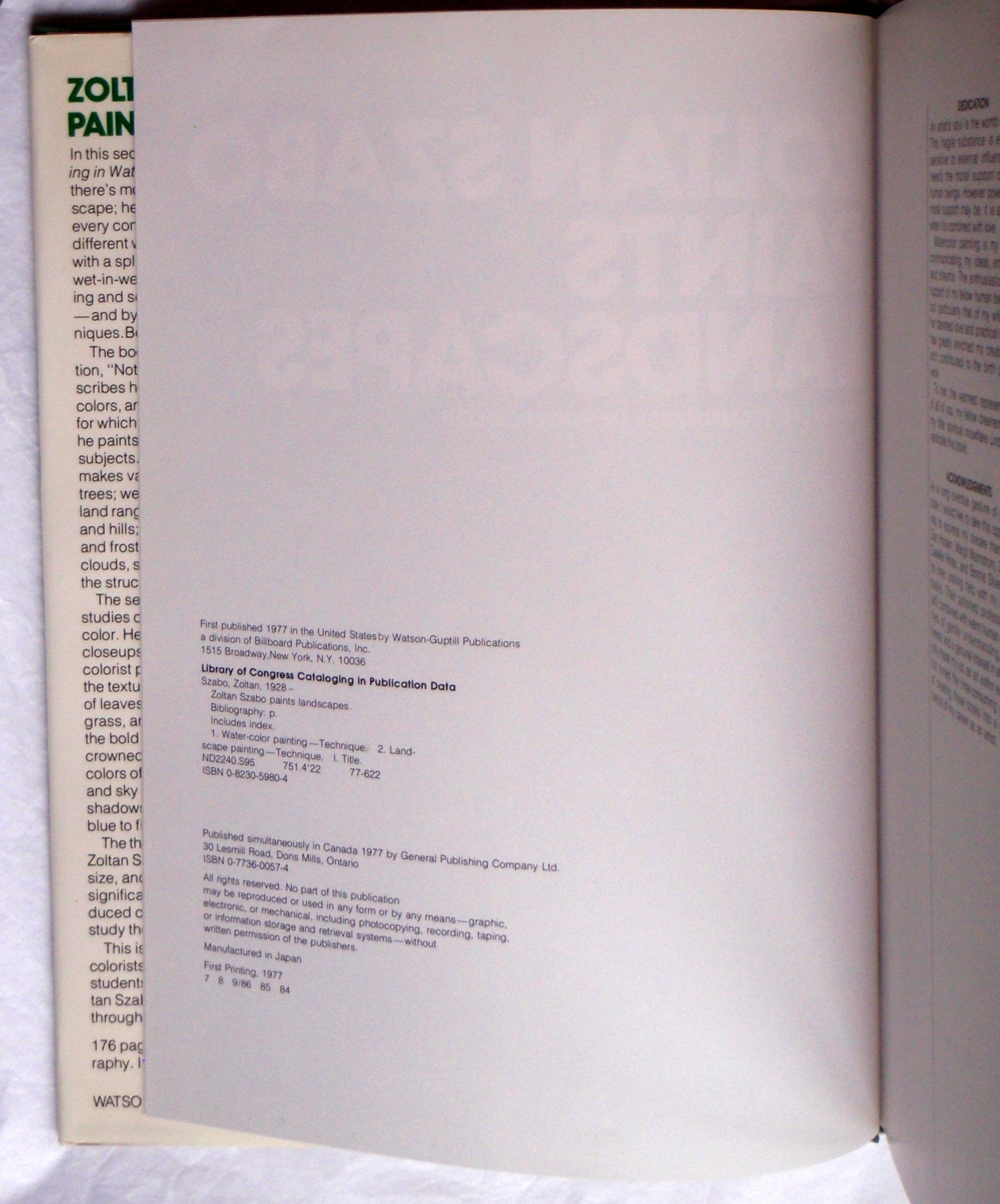 Zoltan Szabo Paints Landscapes: Advanced Techniques in Watercolor used book depot