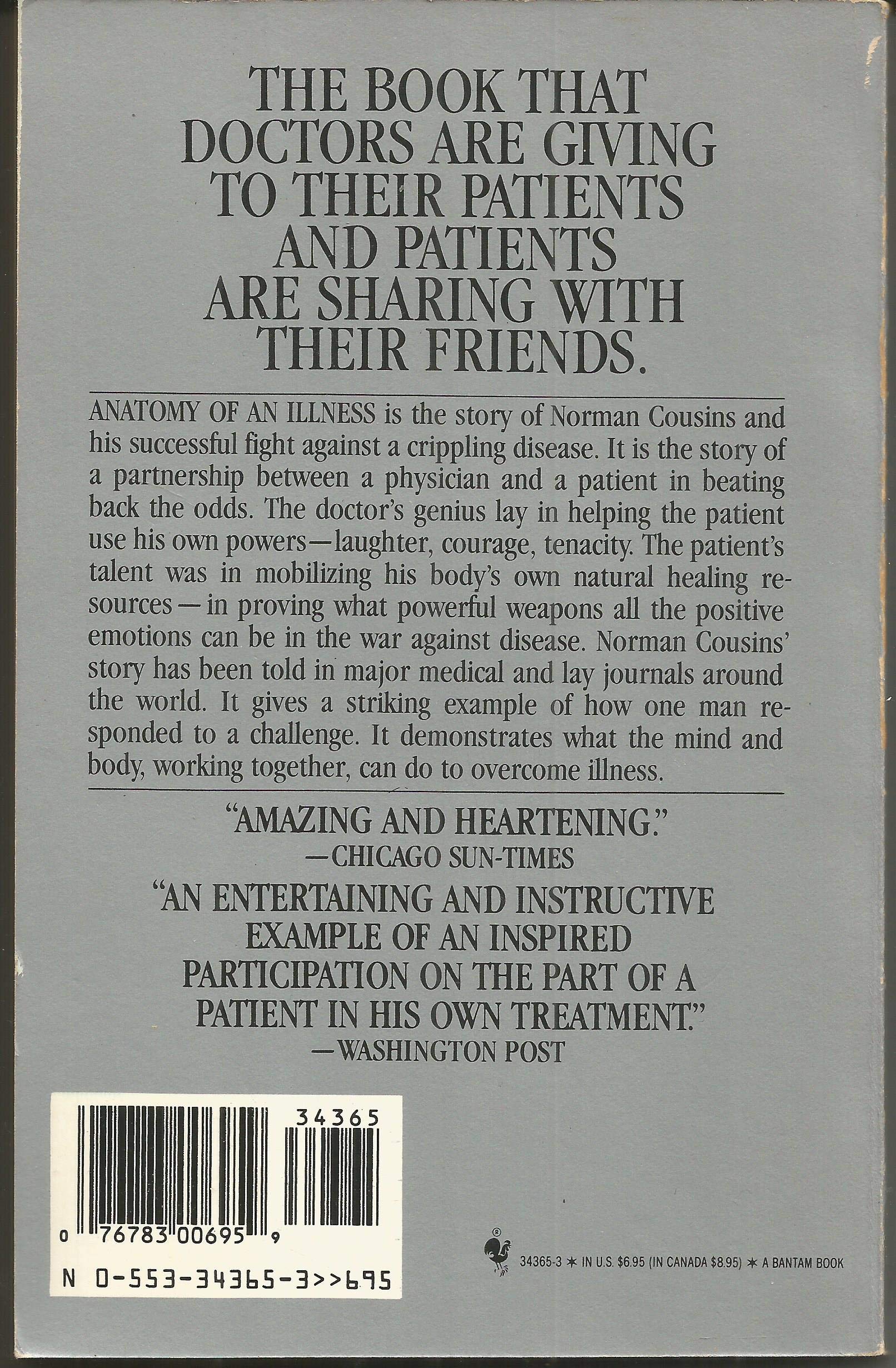 Anatomy of an Illness as Perceived by the Patient used book depot
