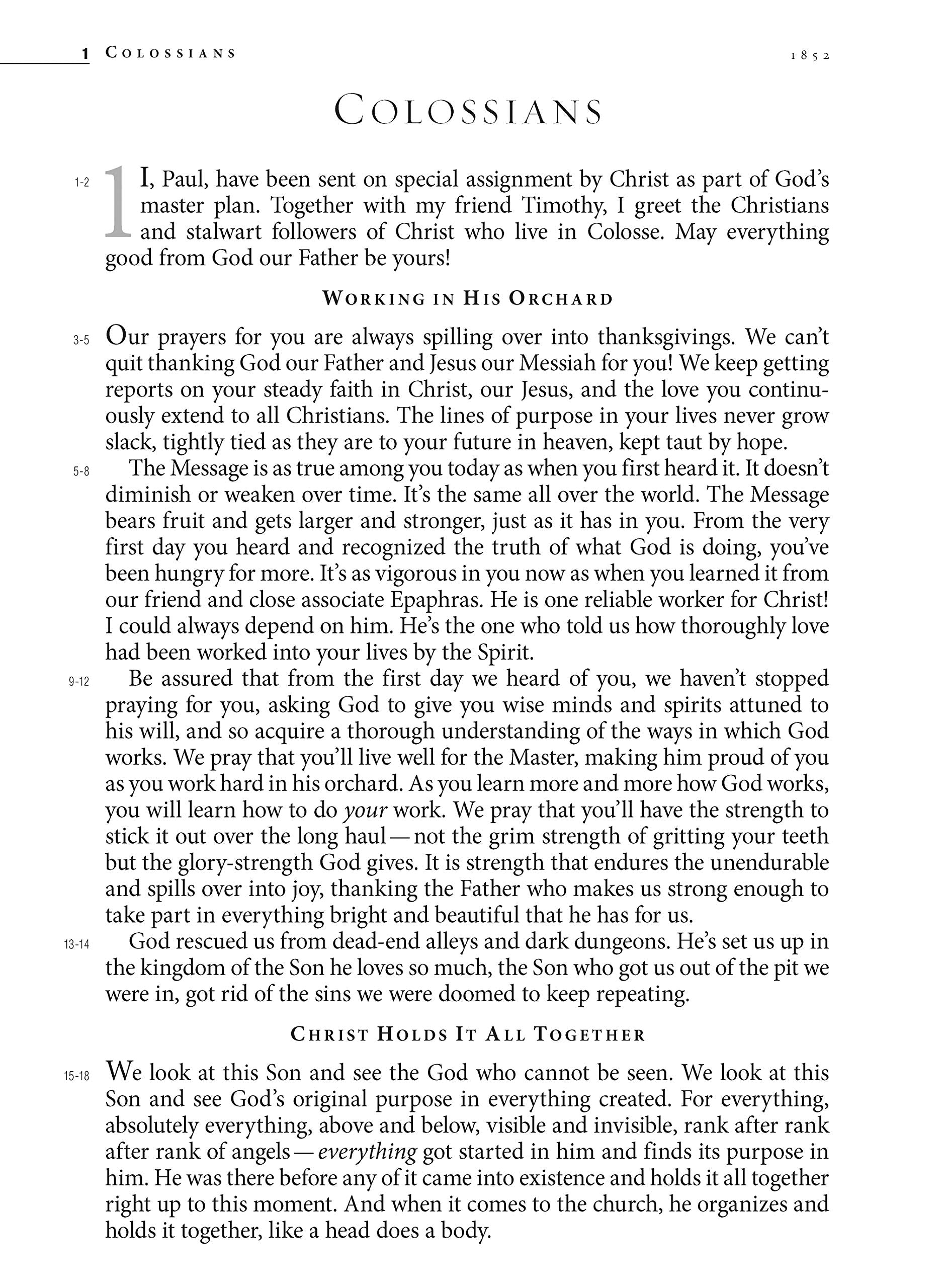 The Message Large Print (Hardcover): The Bible in Contemporary Language used book depot