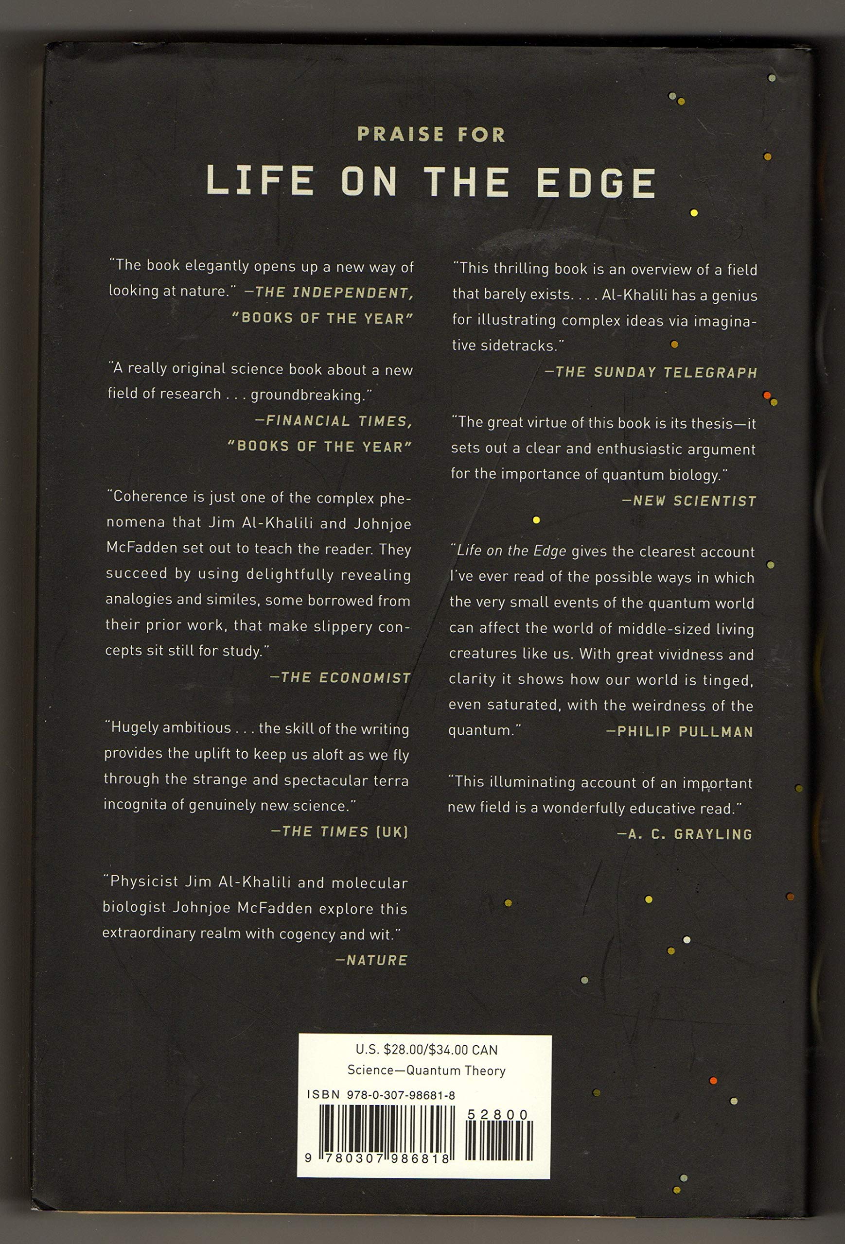 Life on the Edge: The Coming of Age of Quantum Biology used book depot