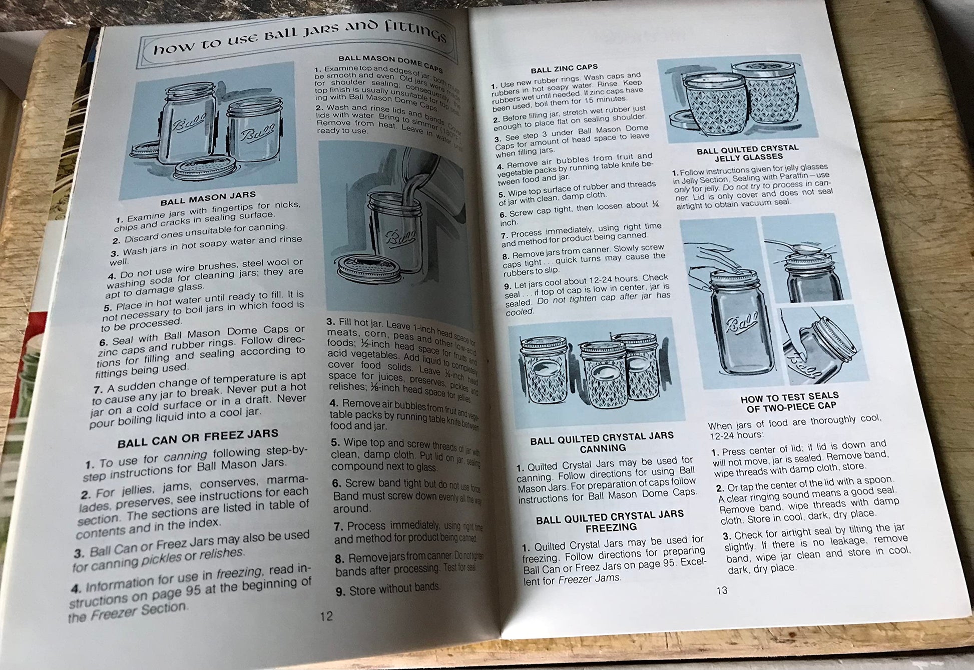 BALL Blue Book [new revised edition 29, copyright 1974] Easy Guide to Tasty, Thrifty Canning and Freezing (Ball Corporation, Muncie, Indiana) used book depot