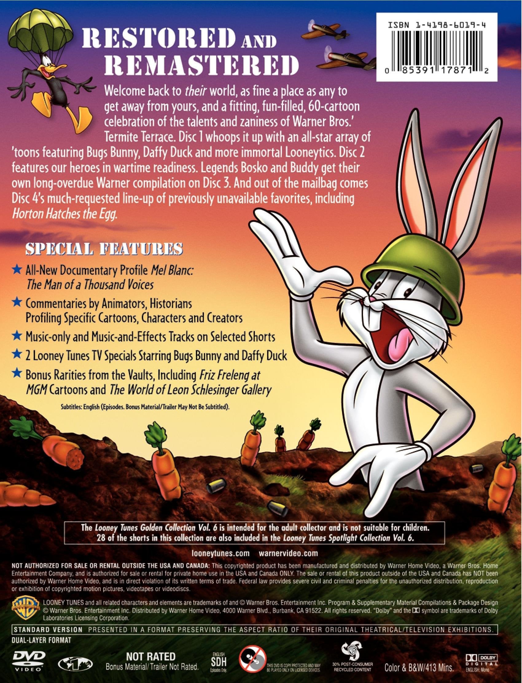 Looney Tunes: Golden Collection Vol. 6 (DVD) used book depot