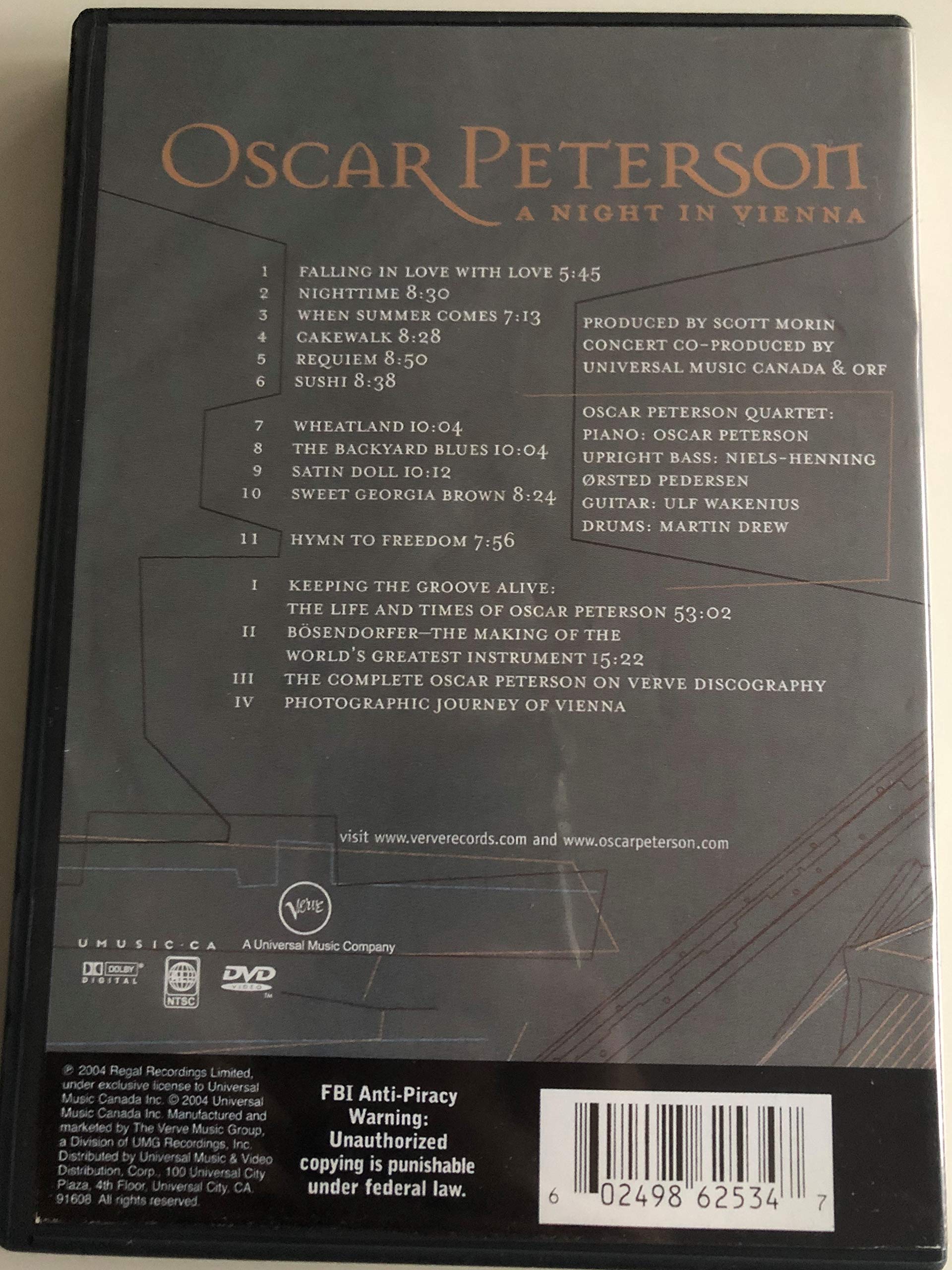 Oscar Peterson: A Night in Vienna [DVD] used book depot