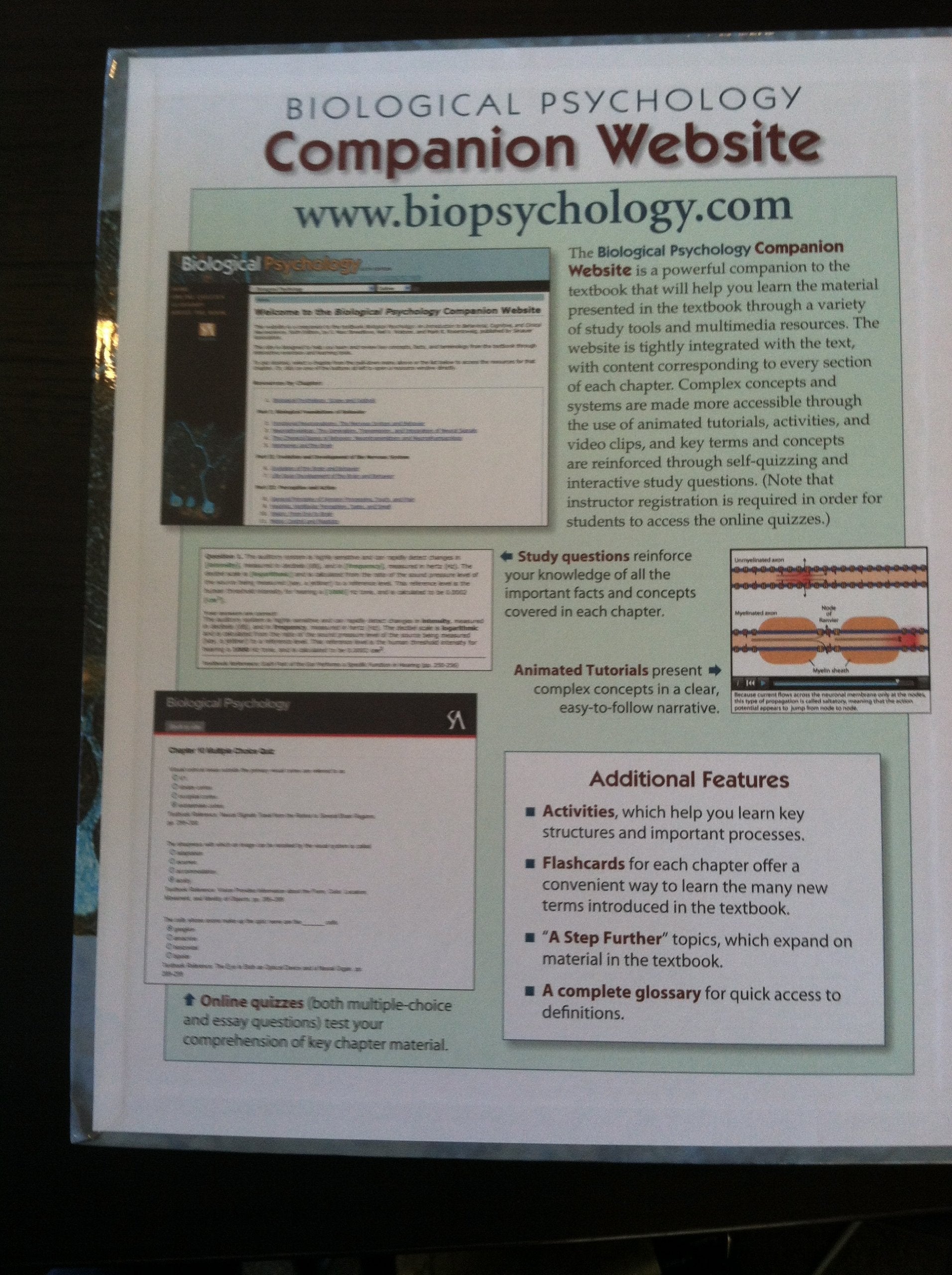 Biological Psychology: An Introduction to Behavioral, Cognitive, and Clinical Neuroscience used book depot