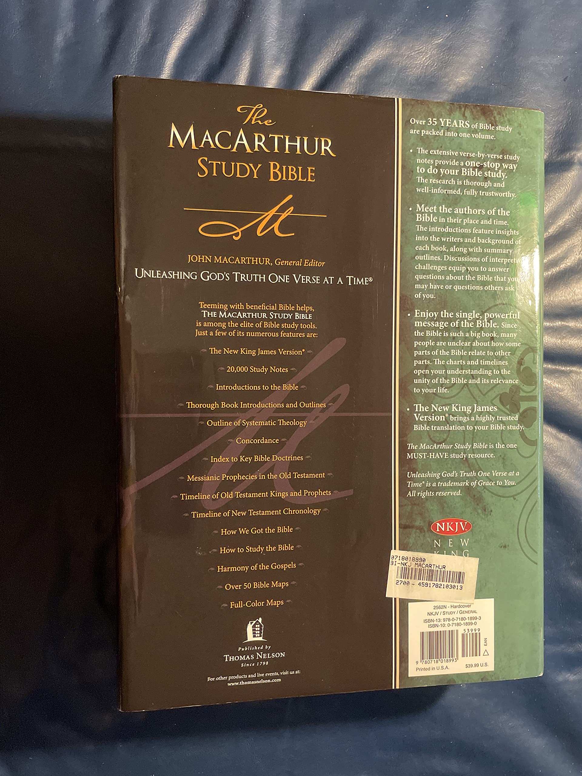 The Macarthur Study Bible: New King James Version used book depot