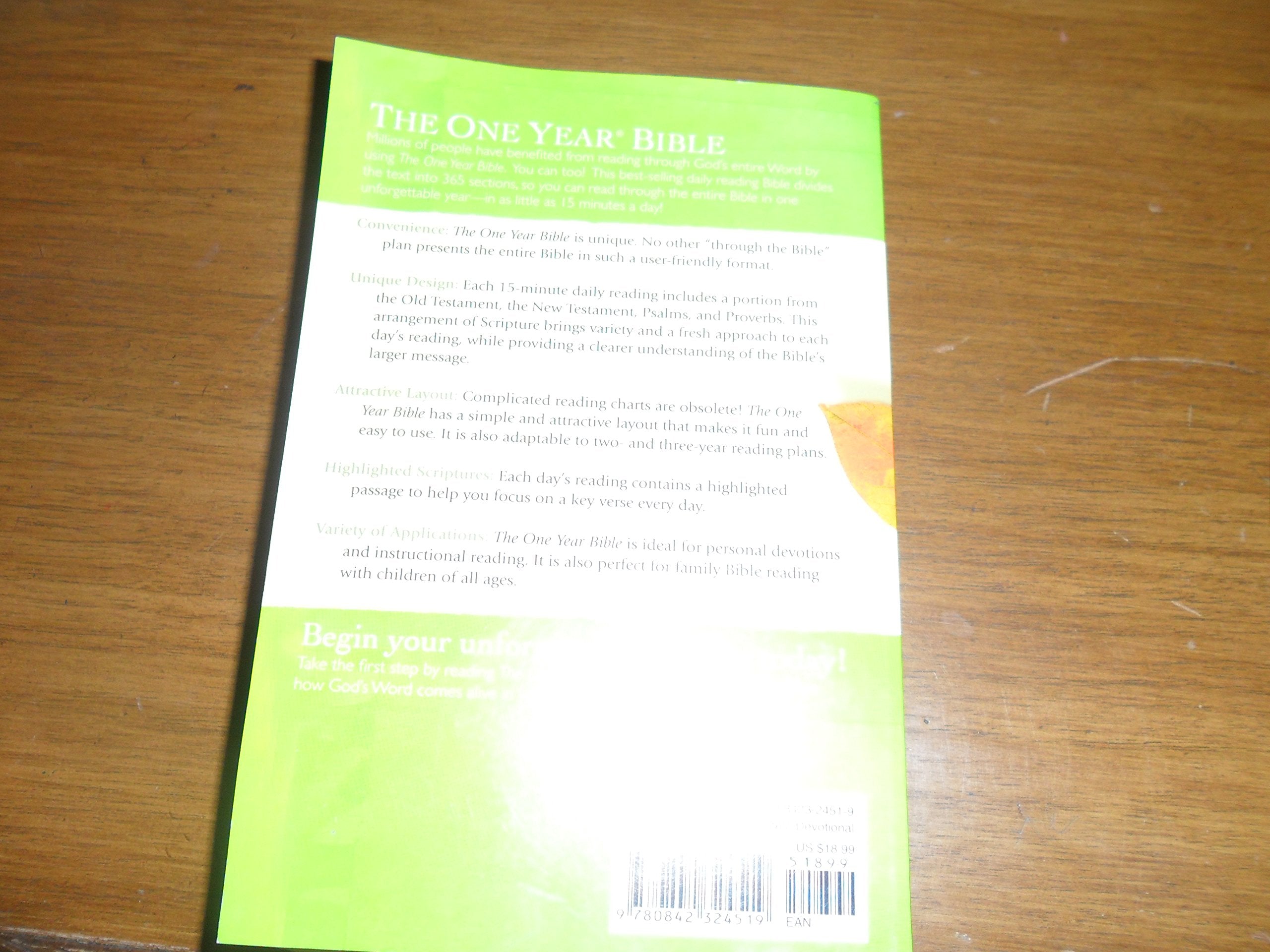 The One Year Bible NIV Imitation Leather Bound Cover used book depot