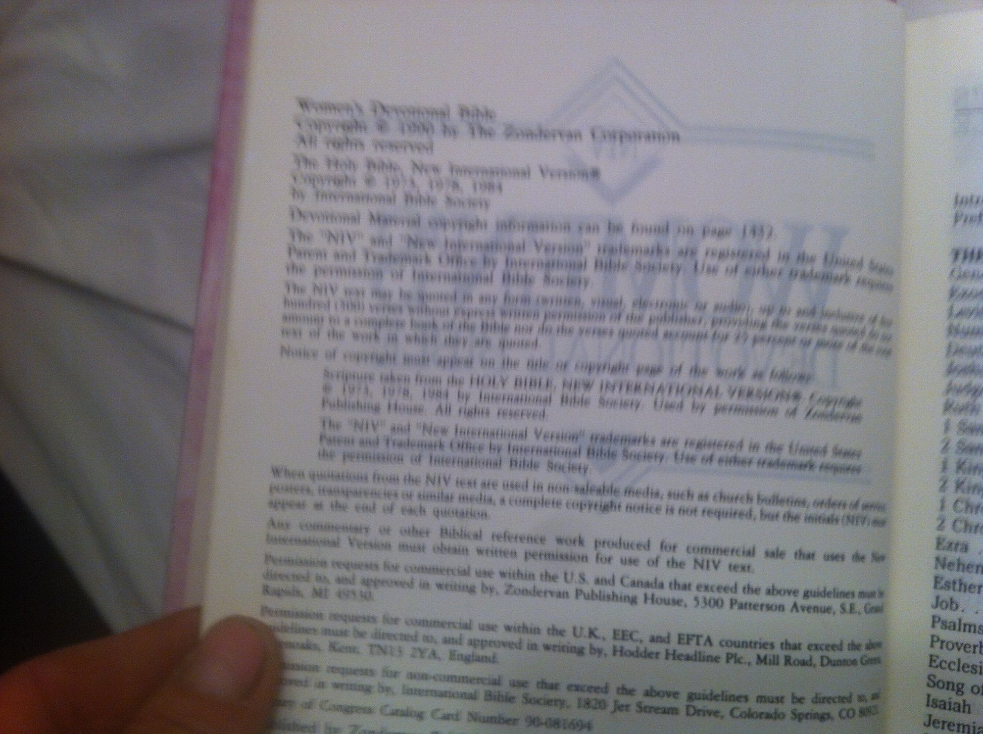 NIV Womens Devotional Bible used book depot