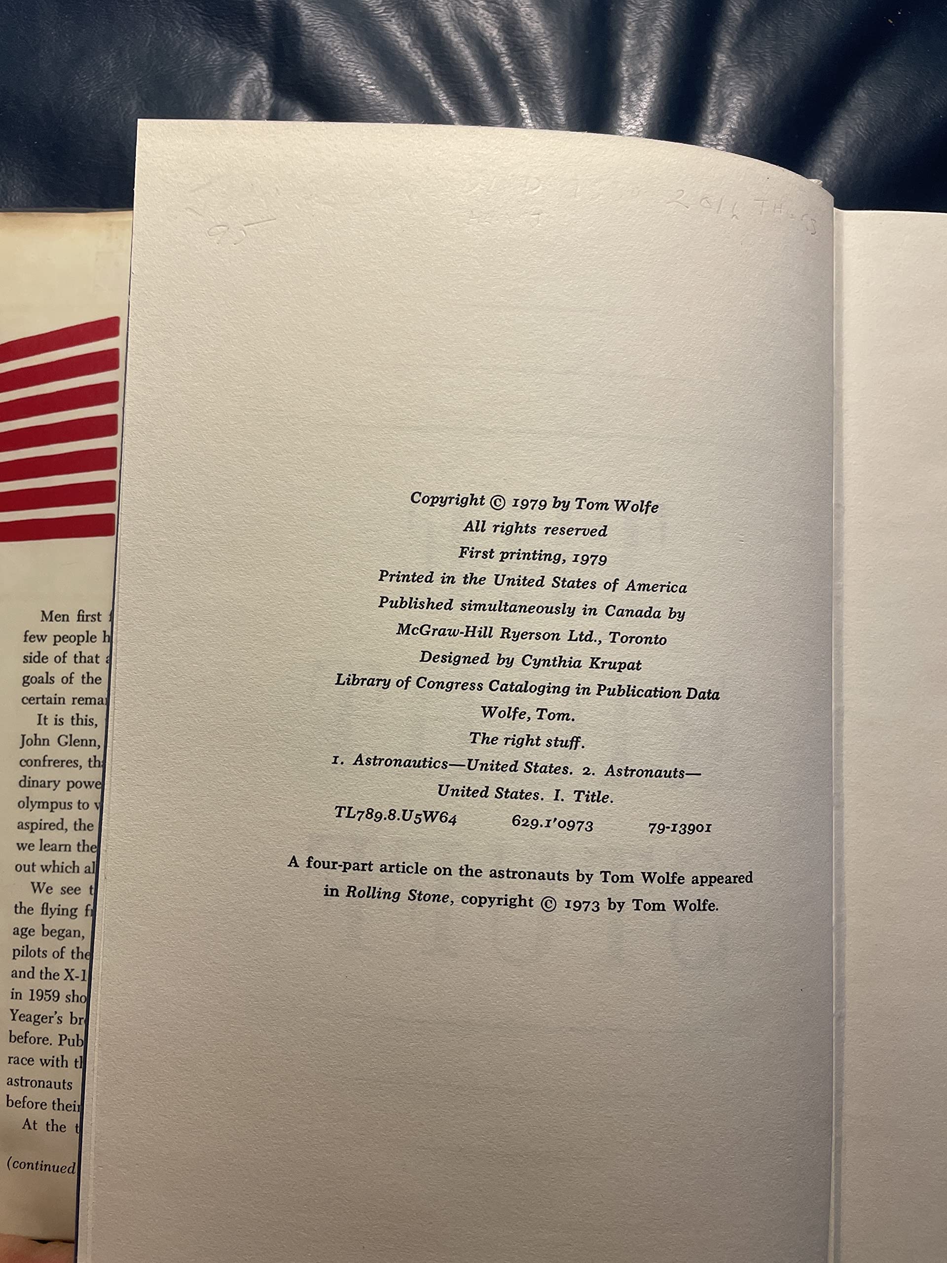 Tom Wolfe / The Right Stuff 1983 used book depot