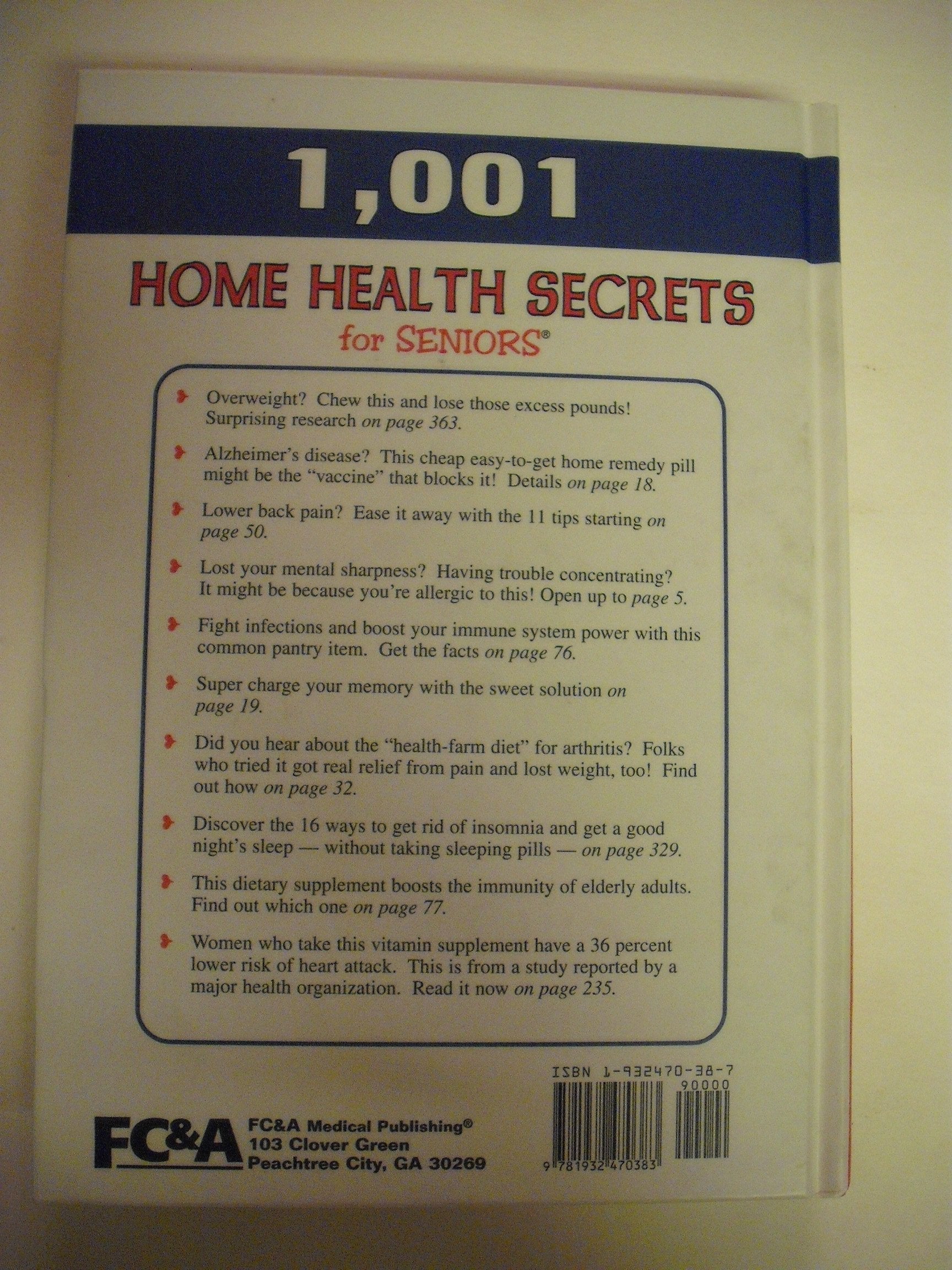 1001 Home Health Secrets for Seniors used book depot