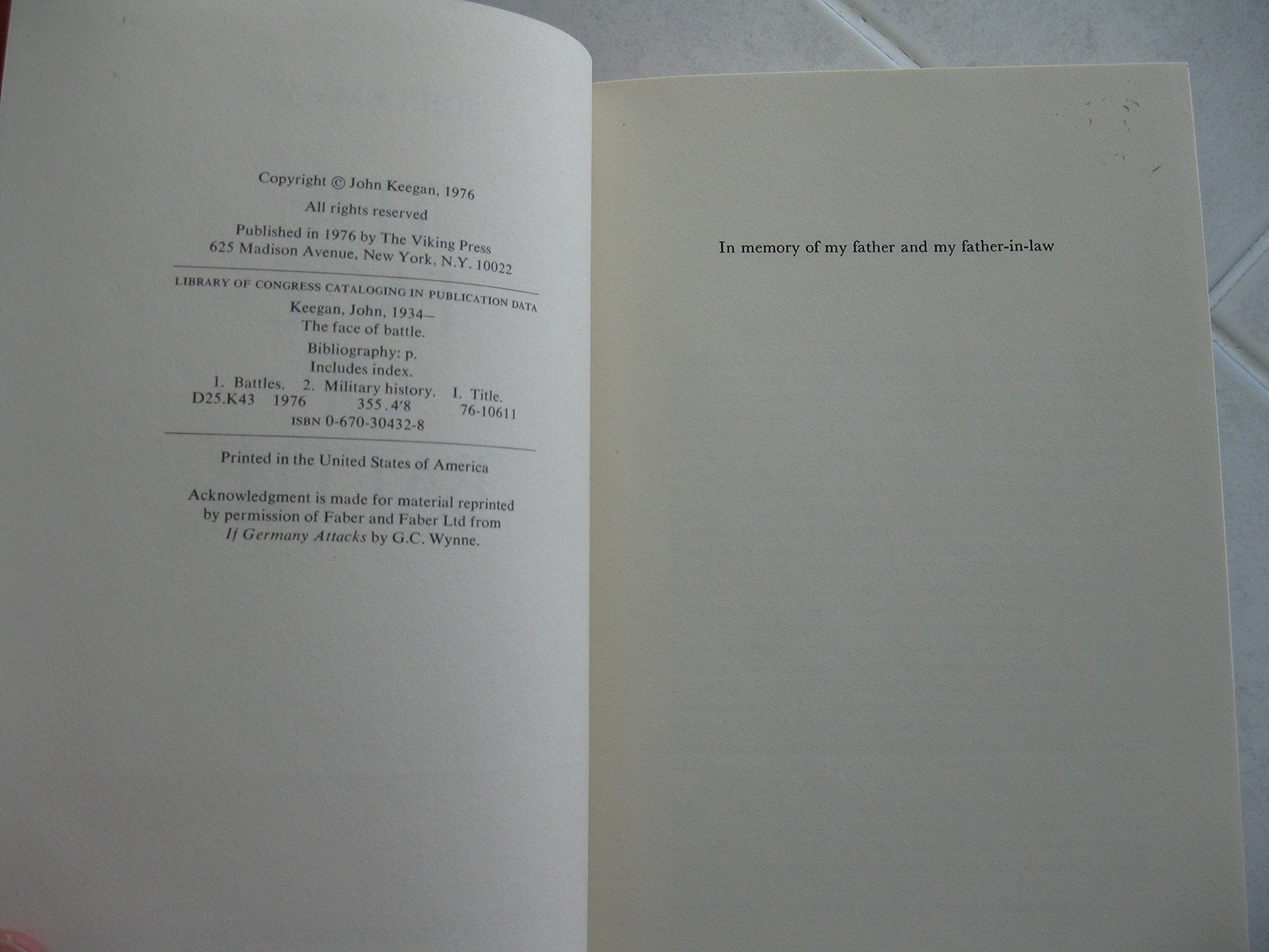 The Face of Battle used book depot
