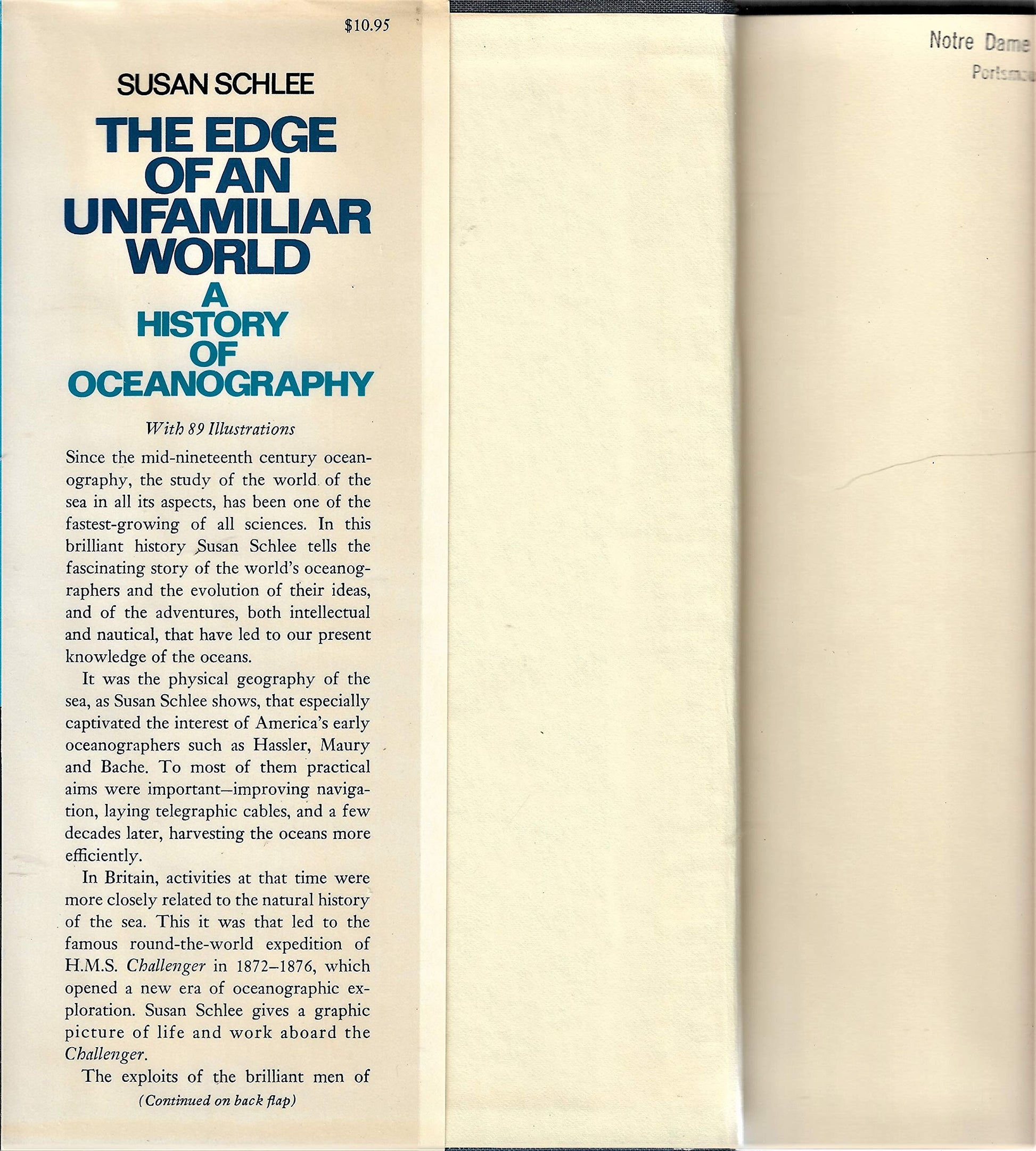 The edge of an unfamiliar world; a history of oceanography used book depot