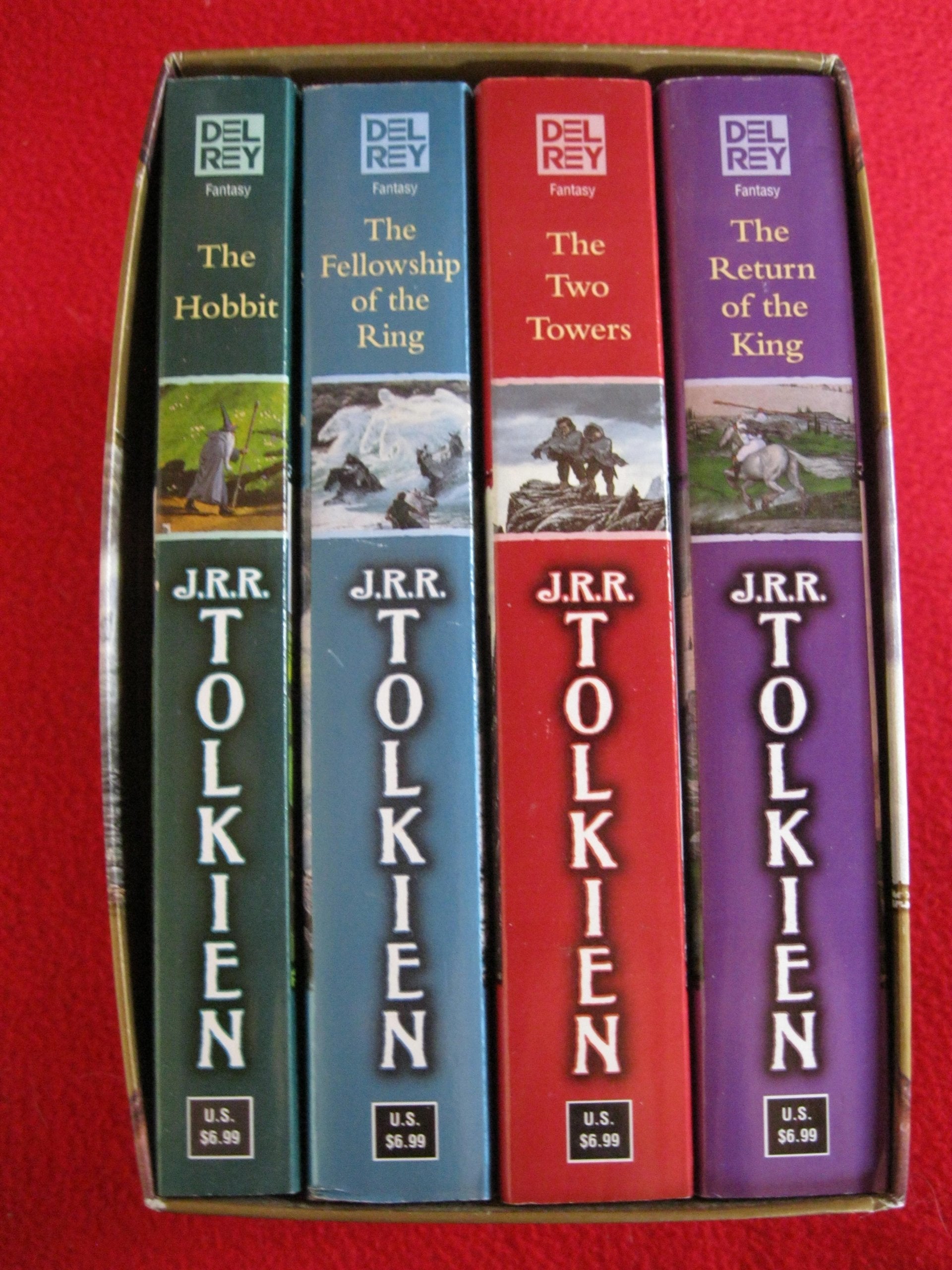 J.R.R. Tolkien Boxed Set (The Hobbit and The Lord of the Rings) used book depot