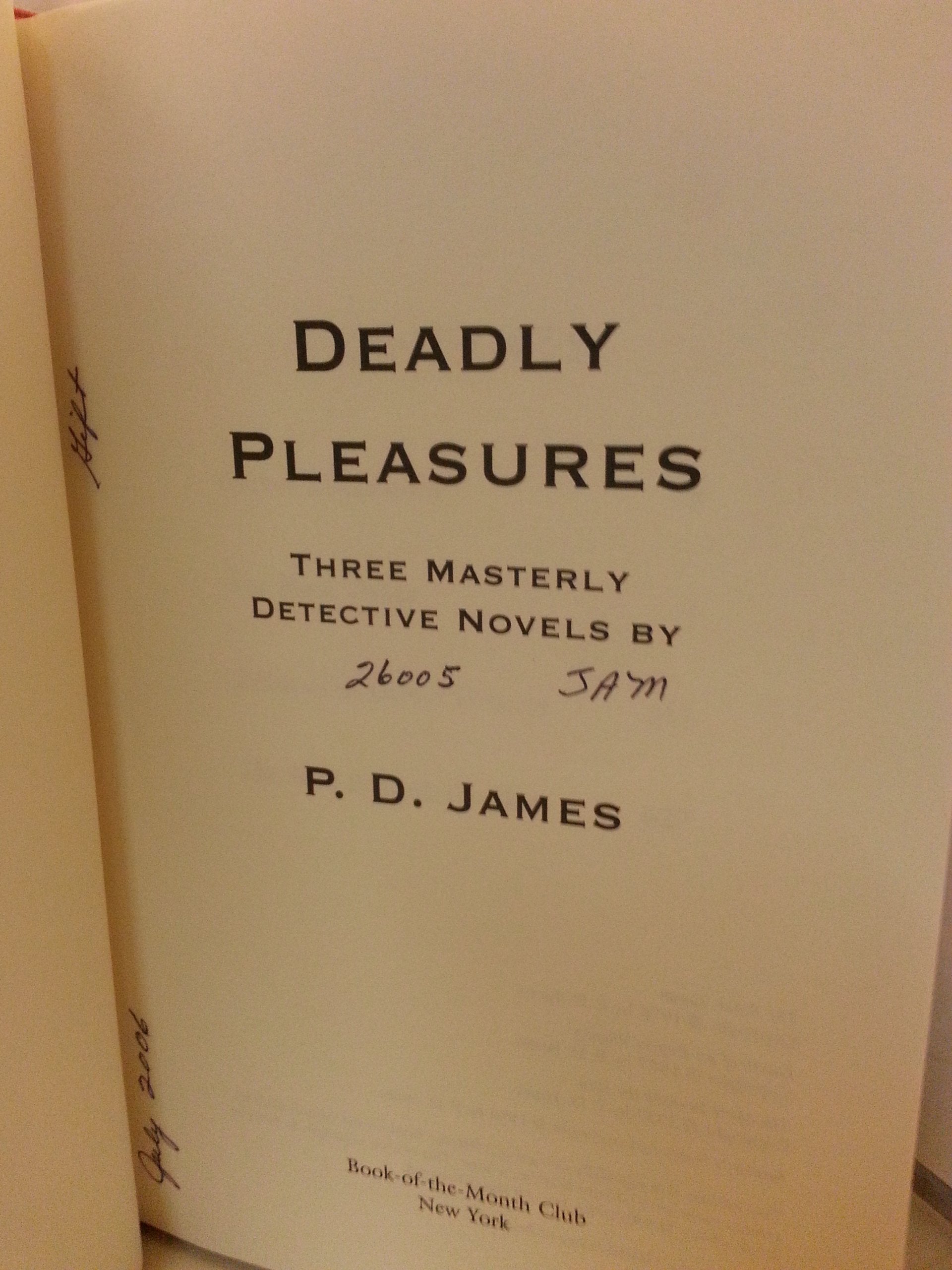 Deadly Pleasures: Three Masterly Detective Novels used book depot