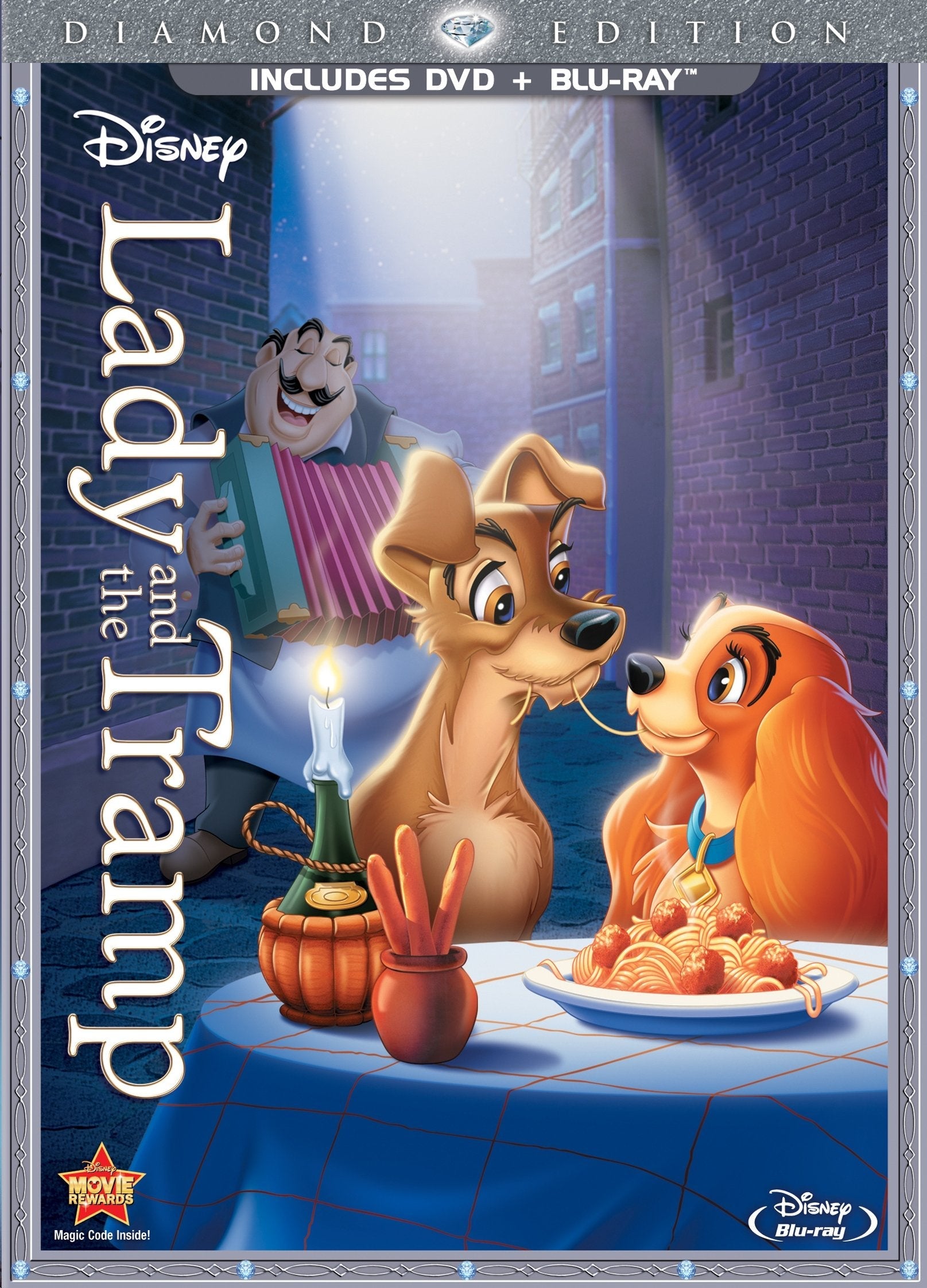 Lady and the Tramp (Diamond Edition Two-Disc Blu-ray/DVD Combo in DVD Packaging) used book depot