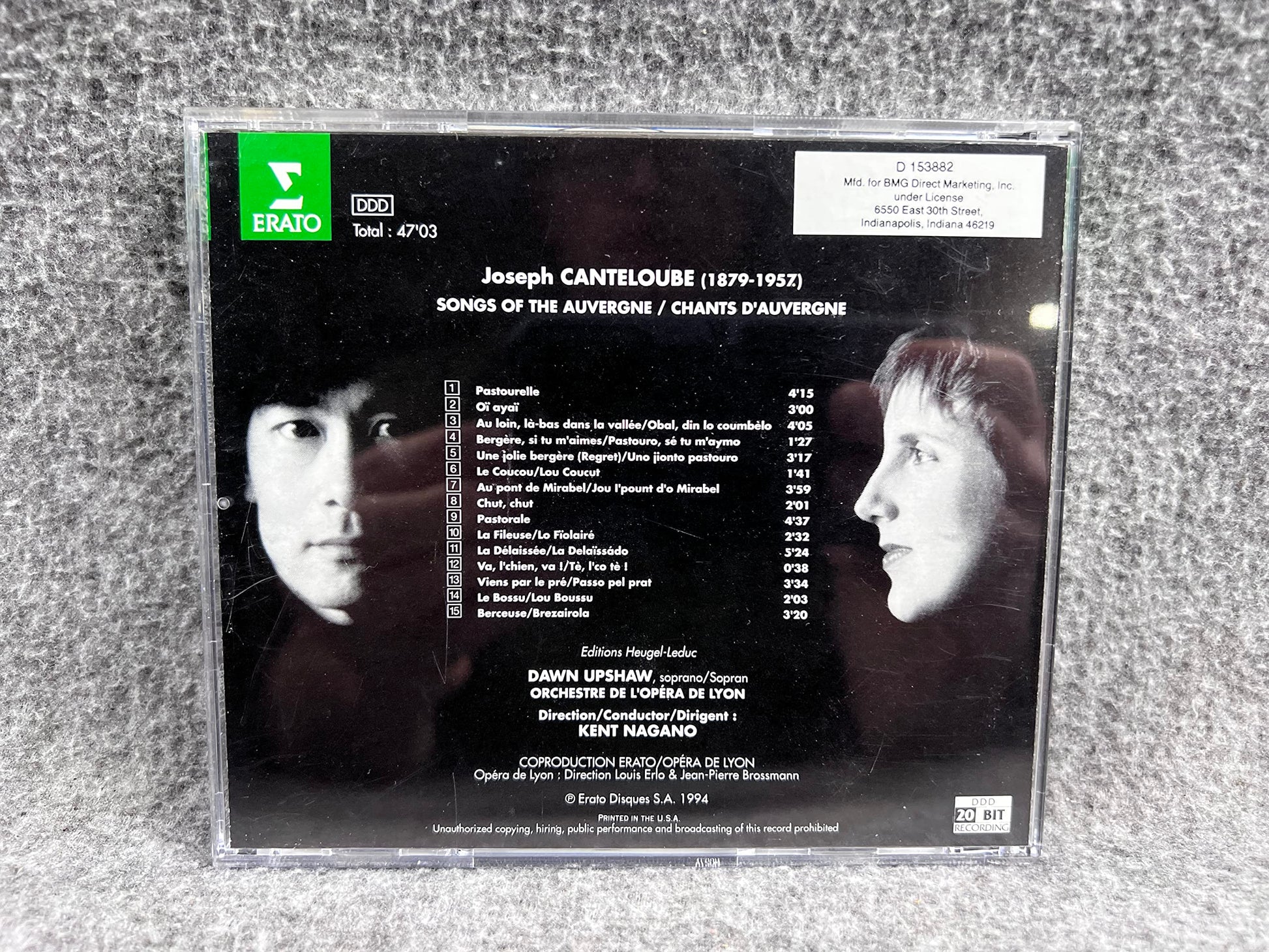 Canteloube: Songs Of The Auvergne (Chants D'Auvergne) used book depot