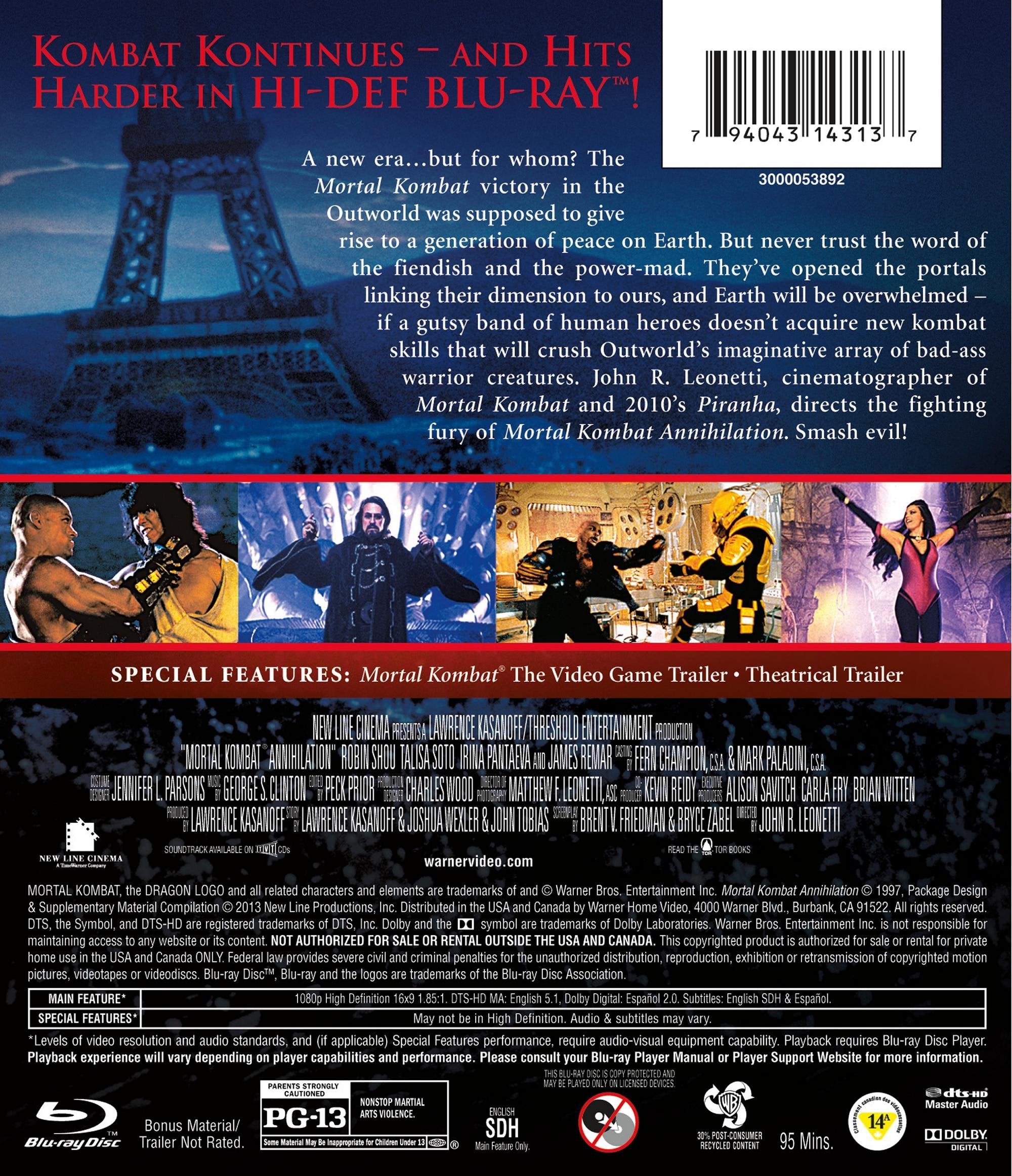 Mortal Kombat: Annihilation [Blu-ray] used book depot