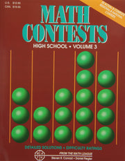 Math Contests High School, Volume 3: School Years 1991-92 Through 1995-96 used book depot