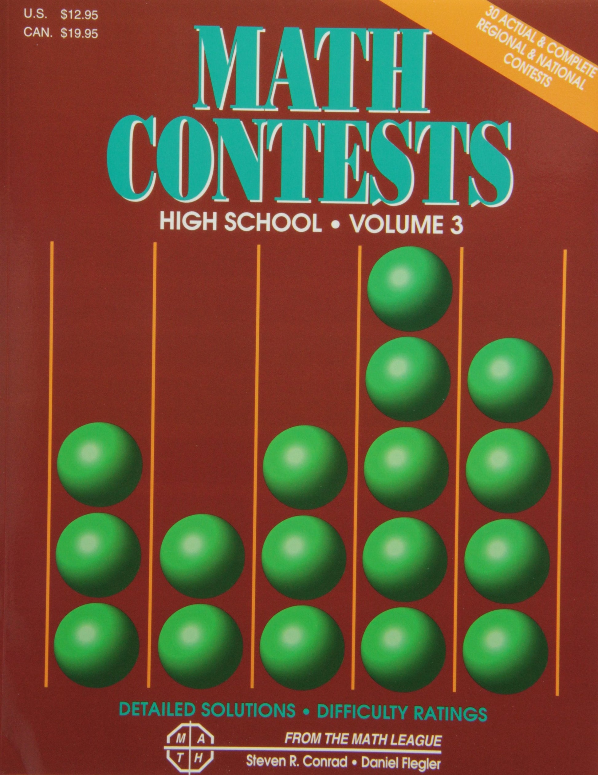 Math Contests High School, Volume 3: School Years 1991-92 Through 1995-96 used book depot