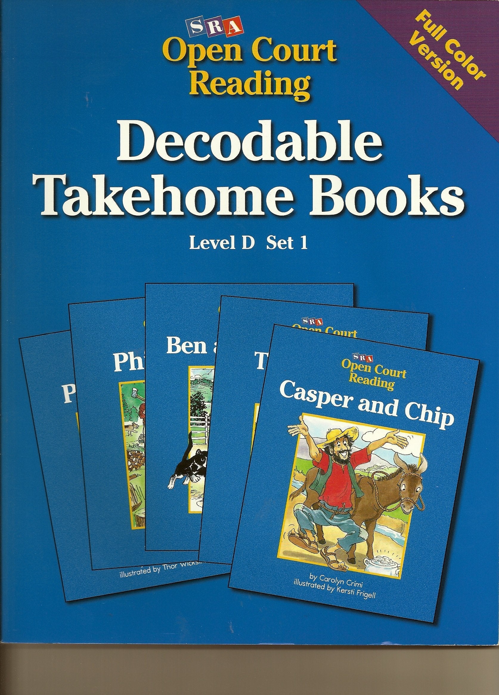 SRA Open Court Reading / Decodable Takehome Books/ Full Color Version / Level D Set 1 used book depot