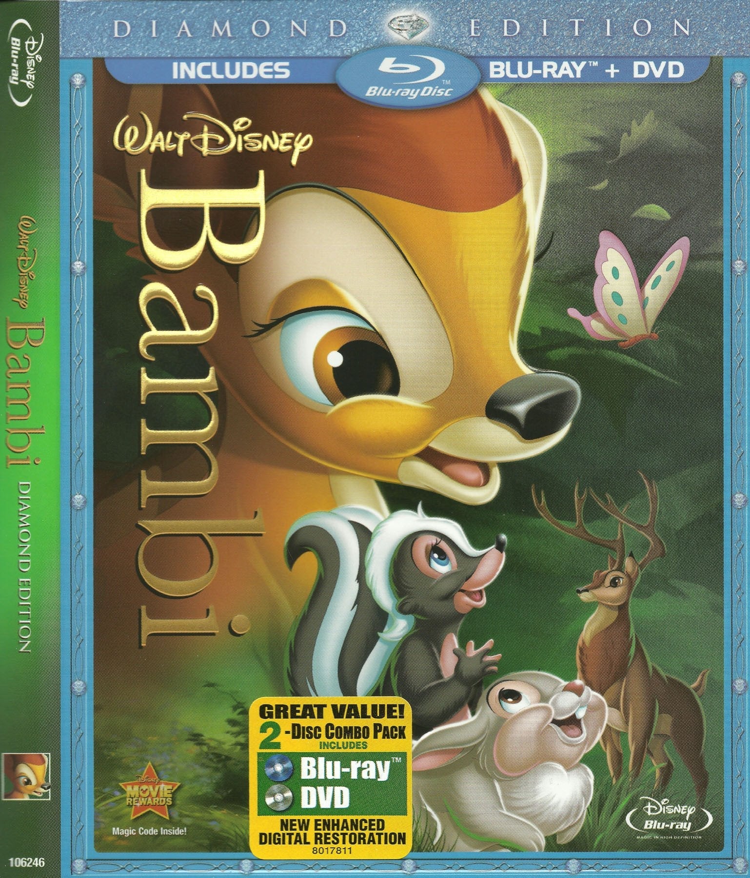 Bambi (Two-Disc Diamond Edition Blu-ray/DVD Combo in Blu-ray Packaging) used book depot