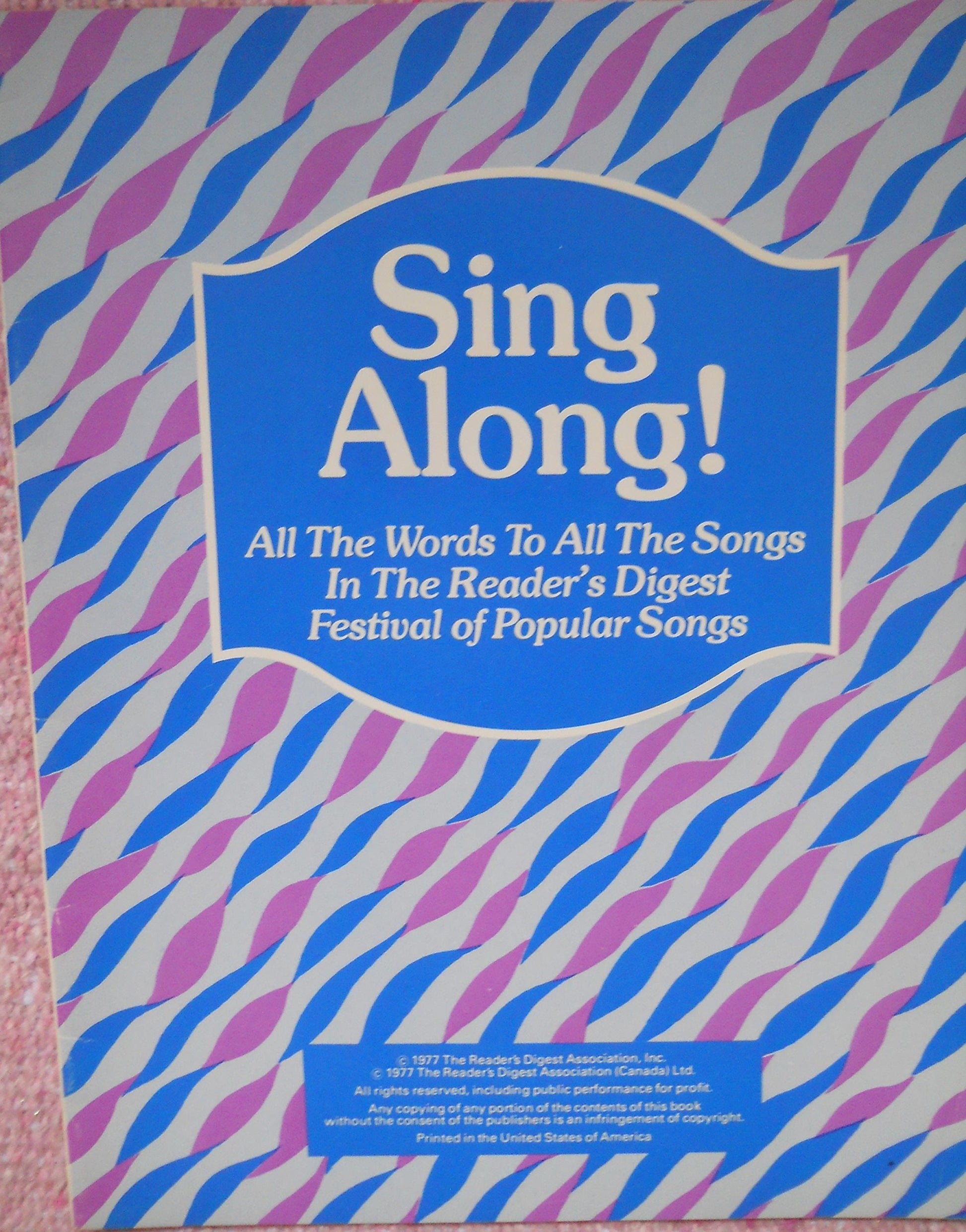 Reader's Digest Festival of Popular Songs used book depot