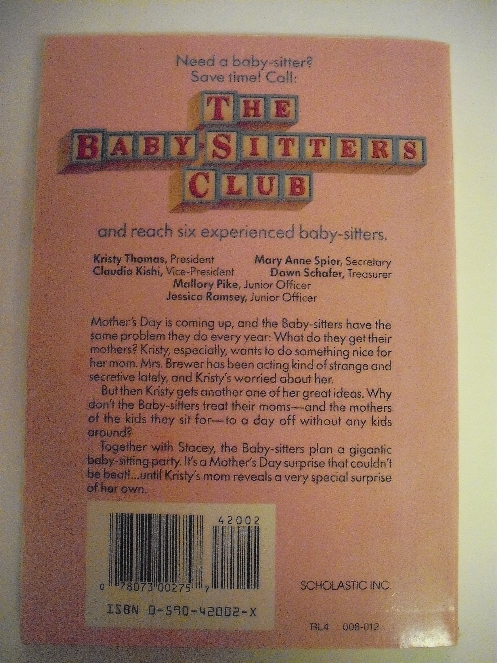 Kristy and the Mother's Day Surprise (The Baby-Sitters Club #24) used book depot