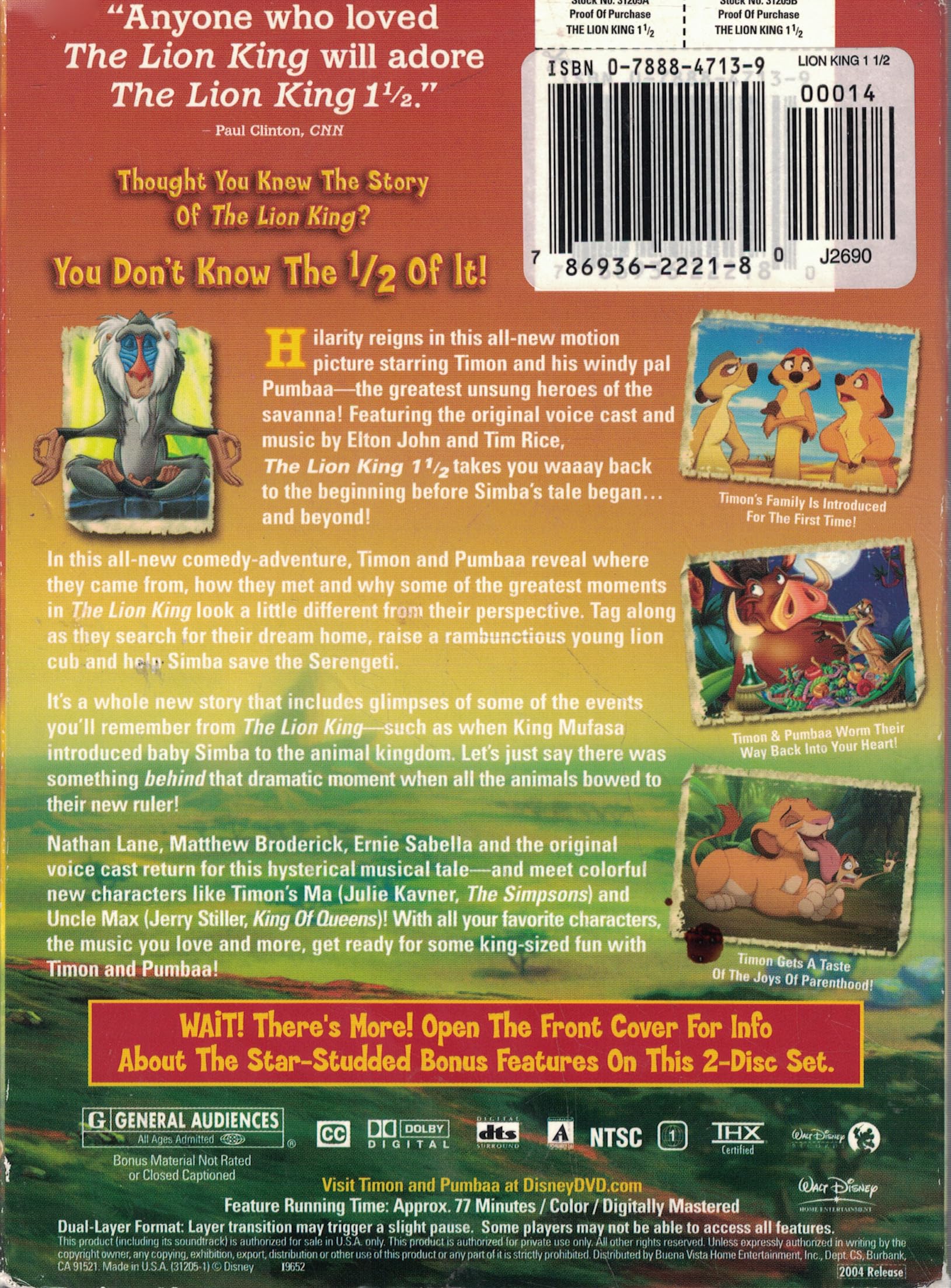 The Lion King 1 1/2 used book depot