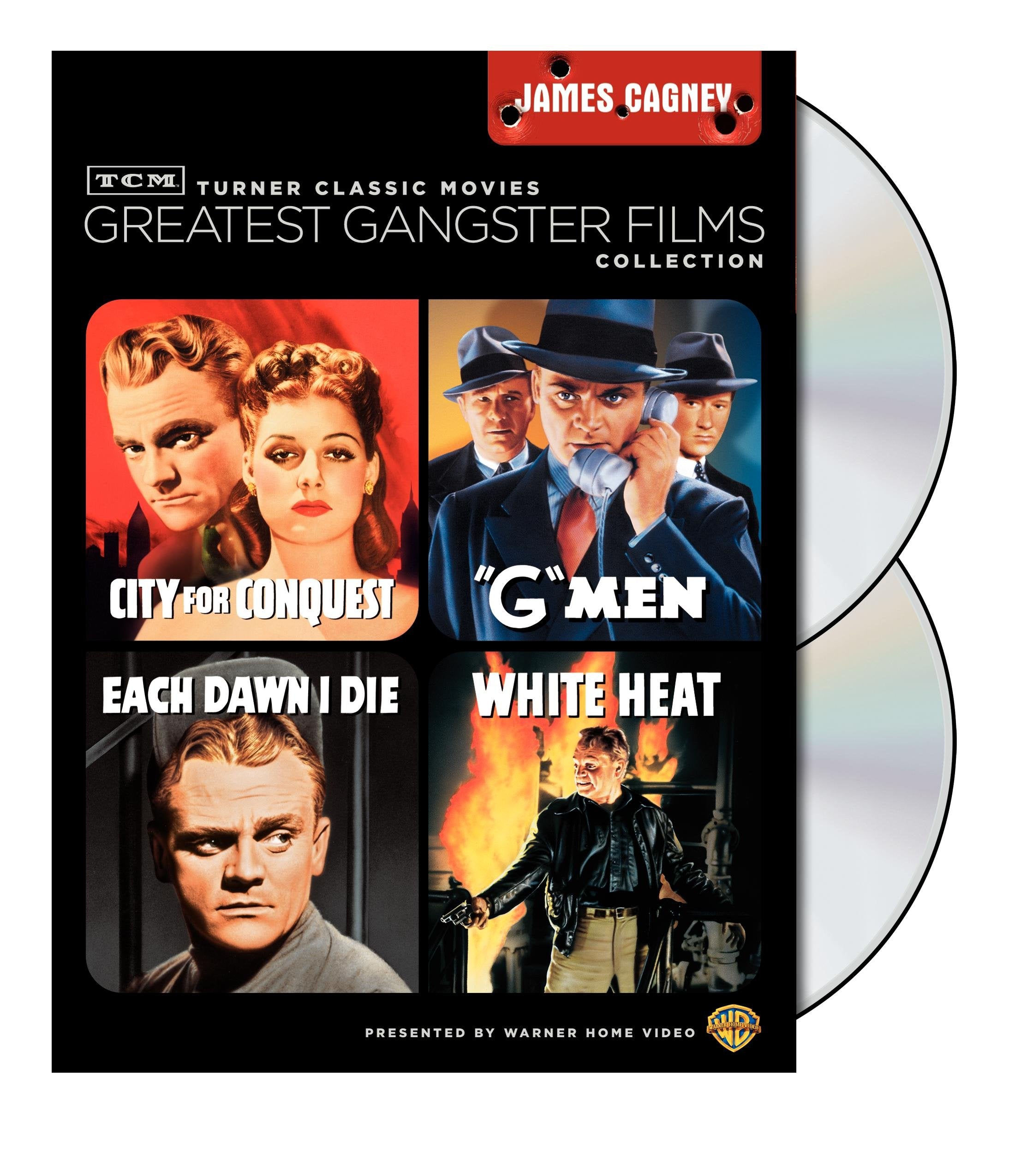 TCM Greatest Classic Film Collection: Gangsters - James Cagney (White Heat / City for Conquest / Each Dawn I Die / G Men) used book depot