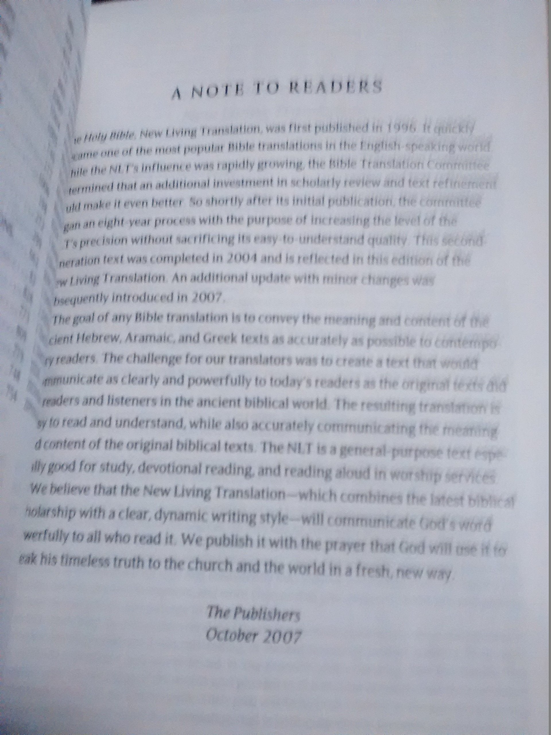 Premium Slimline Reference Bible NLT, Large Print used book depot