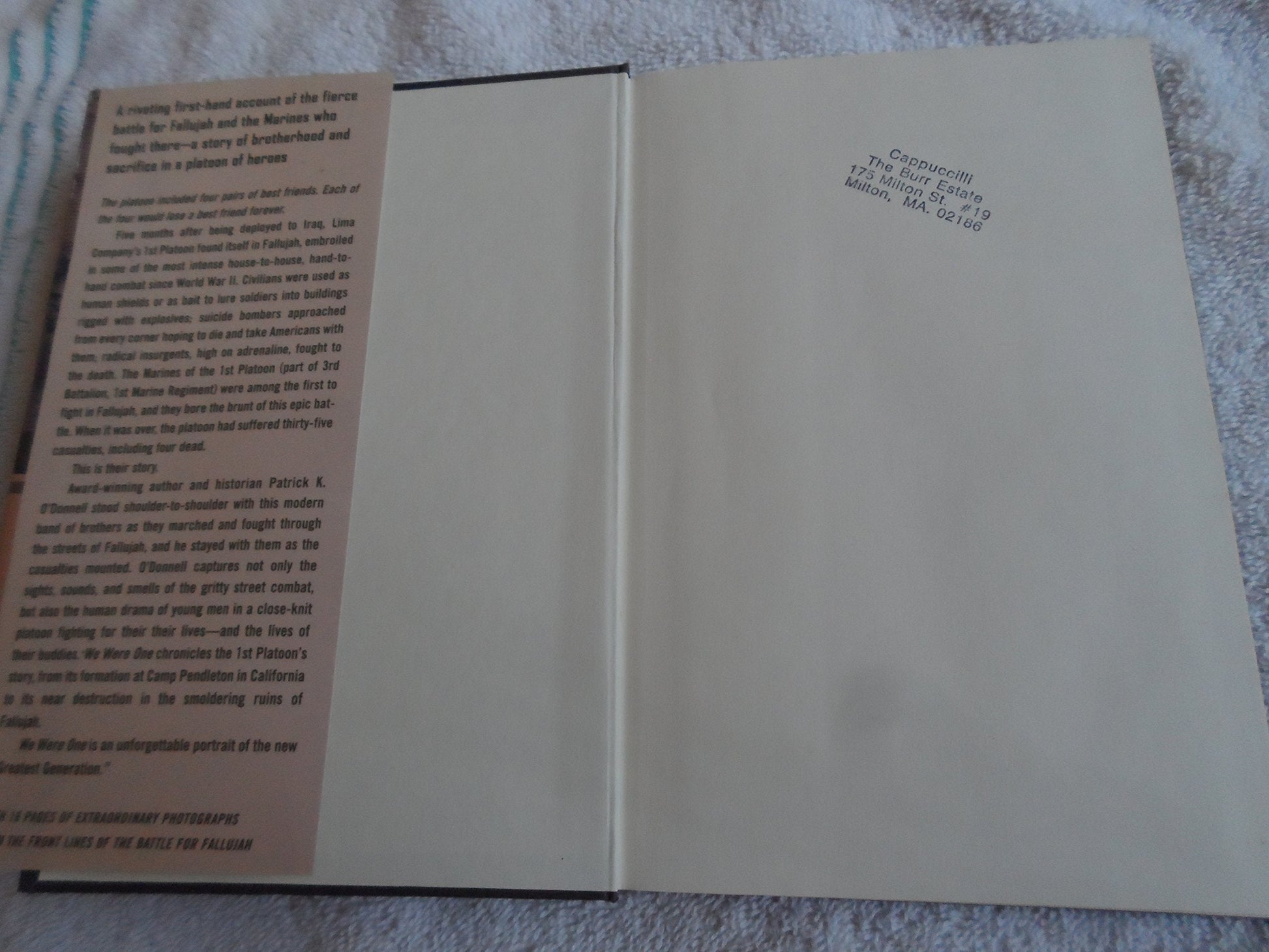 We Were One: Shoulder to Shoulder with the Marines Who Took Fallujah used book depot