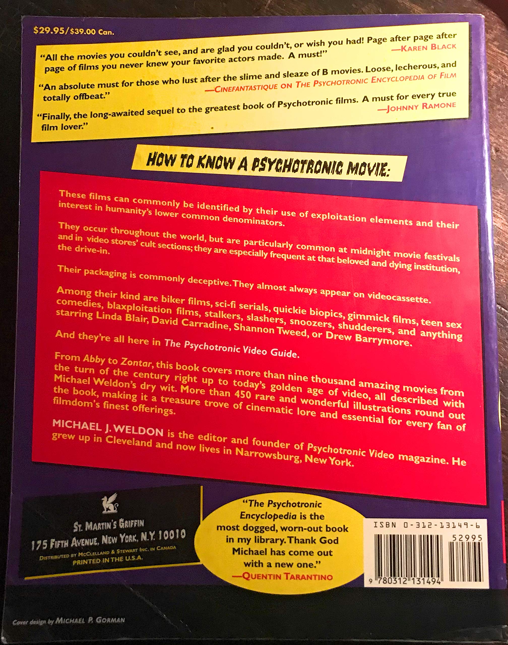The Psychotronic Video Guide To Film used book depot