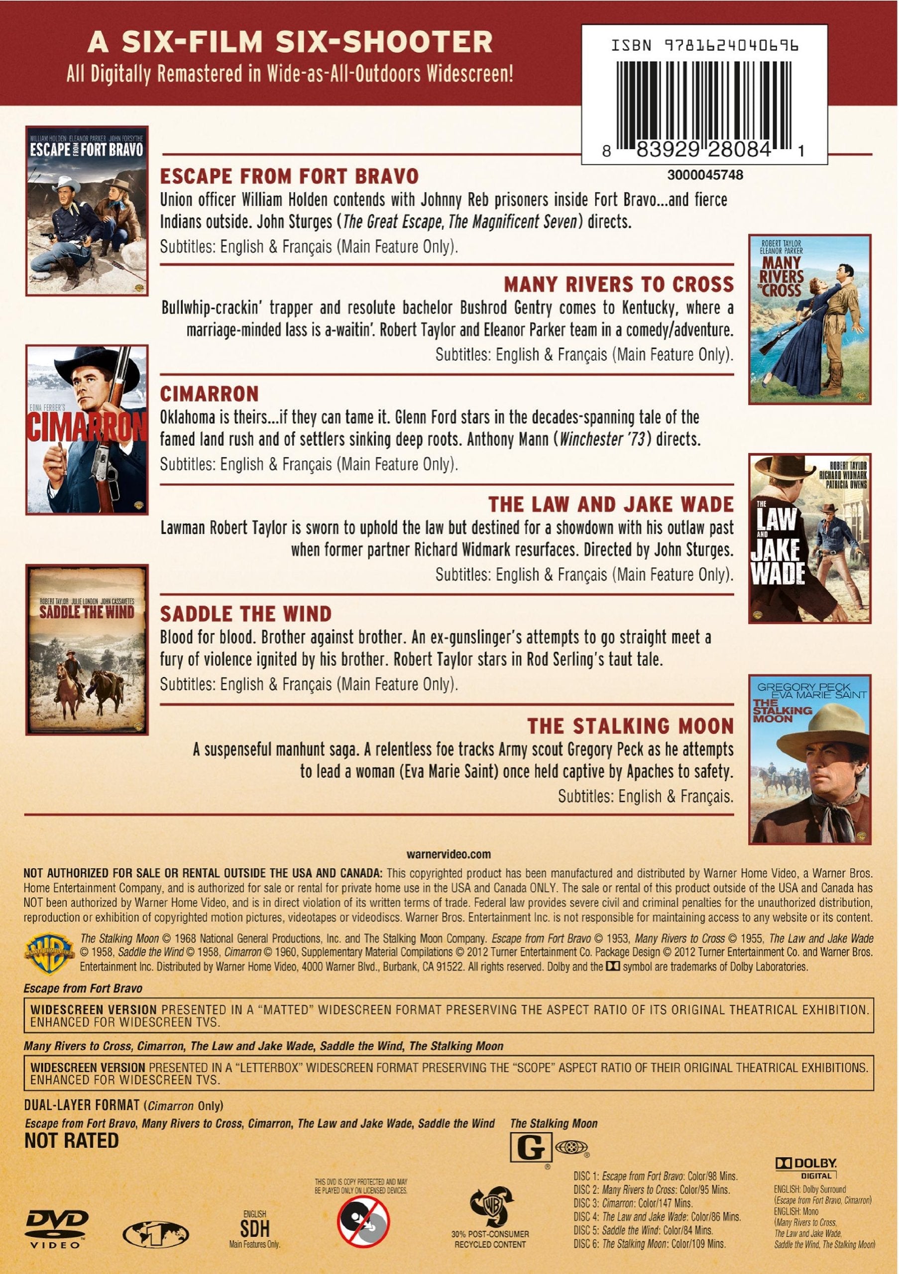 Warner Home Video Western Classics Collection used book depot