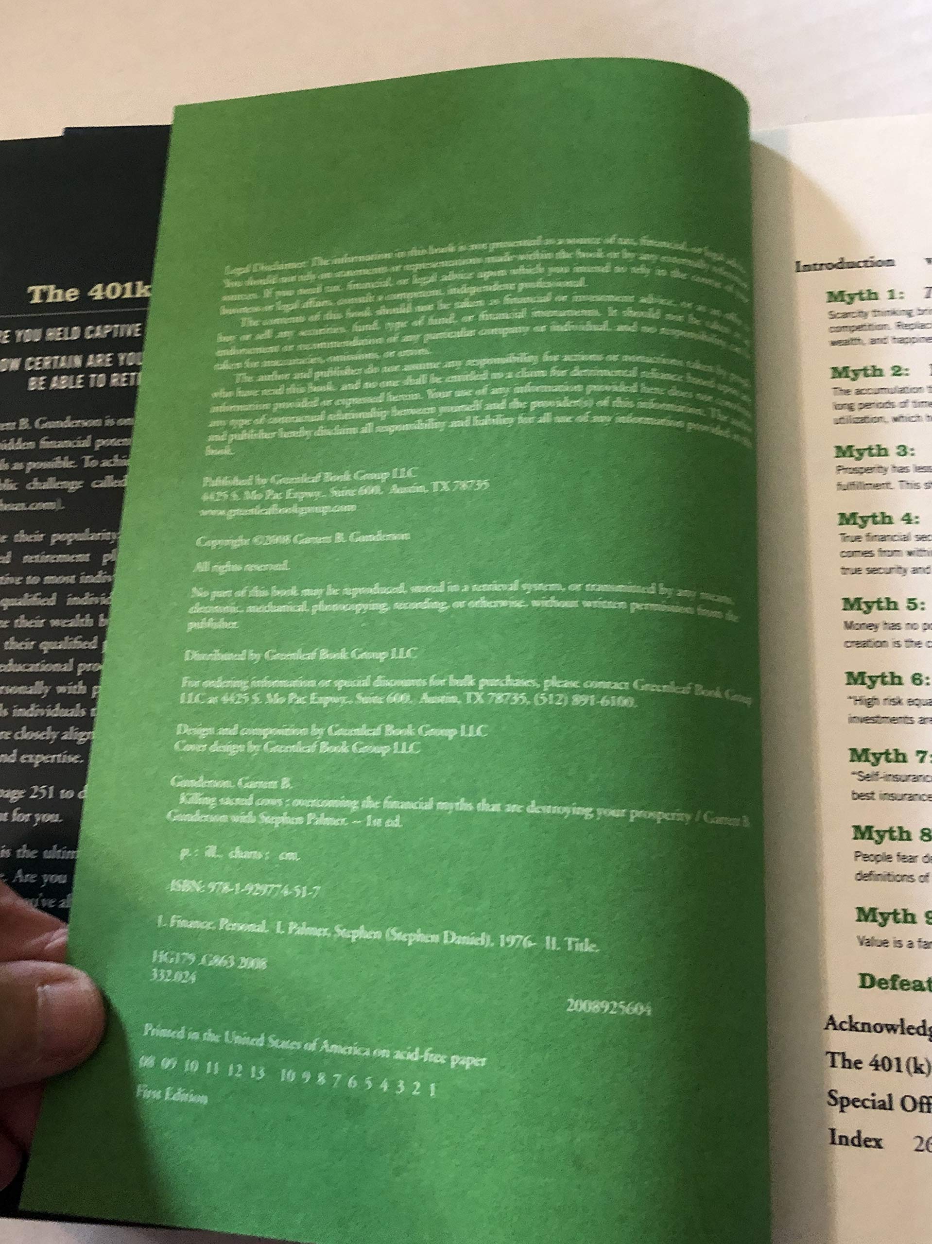 Killing Sacred Cows: Overcoming the Financial Myths That Are Destroying Your Prosperity used book depot