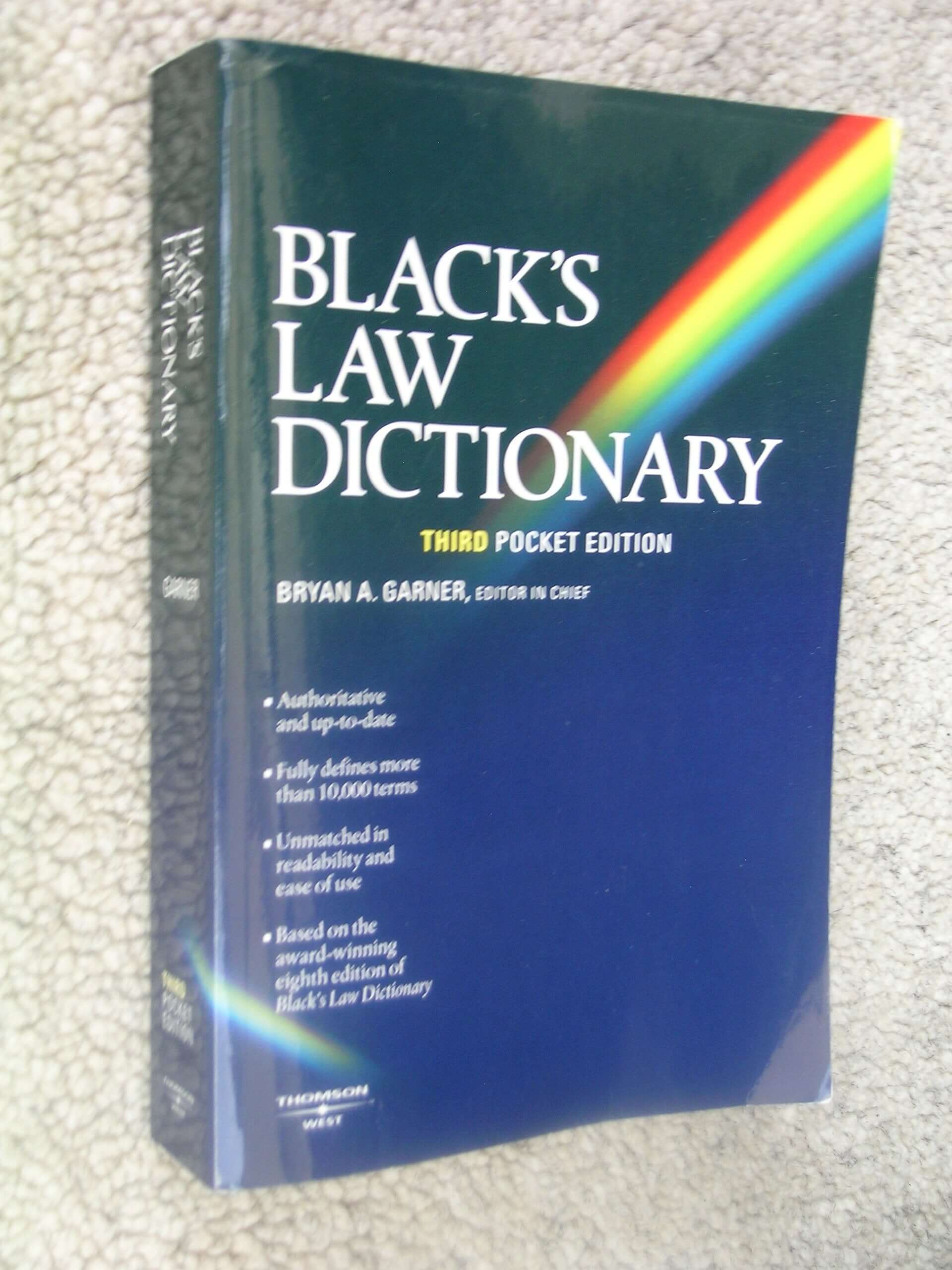 Black's Law Dictionary (Pocket), 3rd Edition used book depot