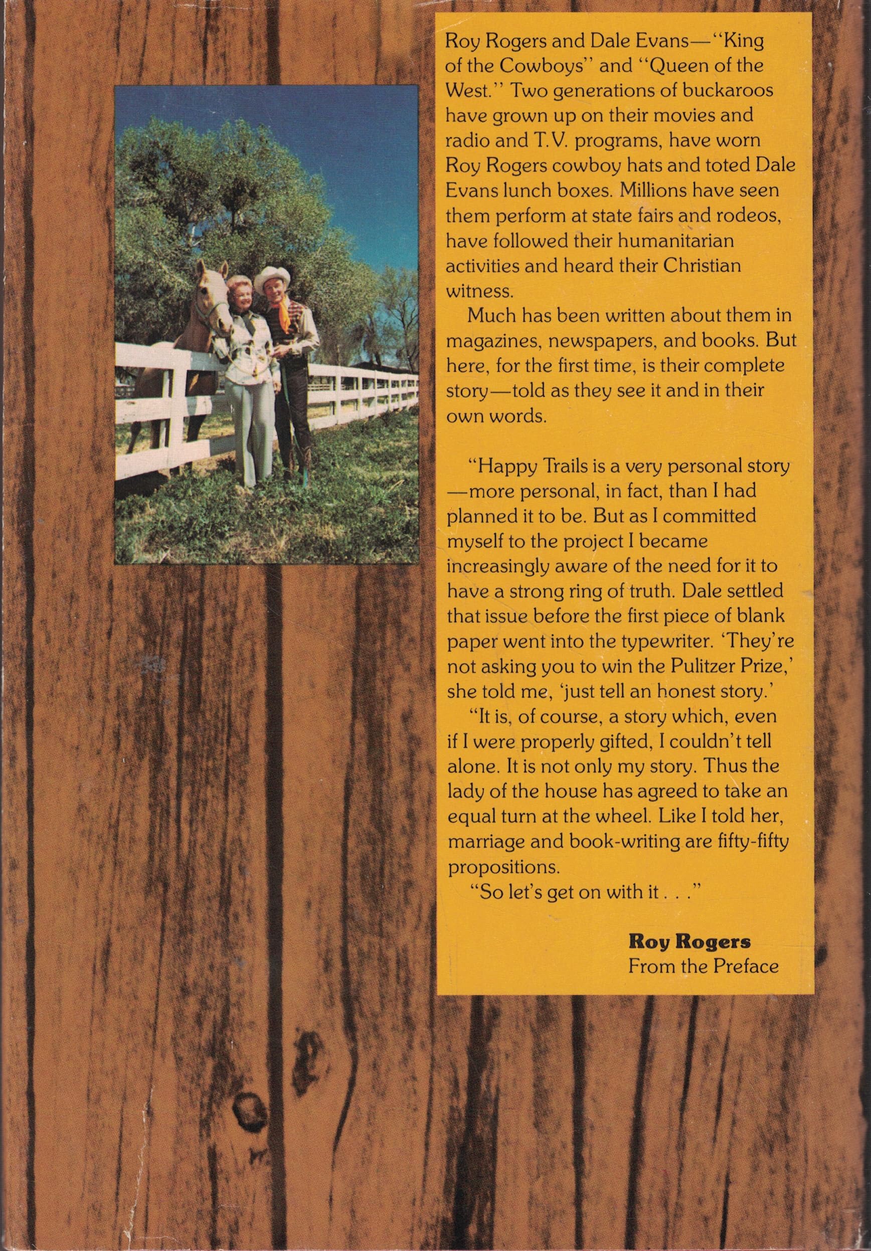 Happy Trails: The Story of Roy Rogers and Dale Evans used book depot