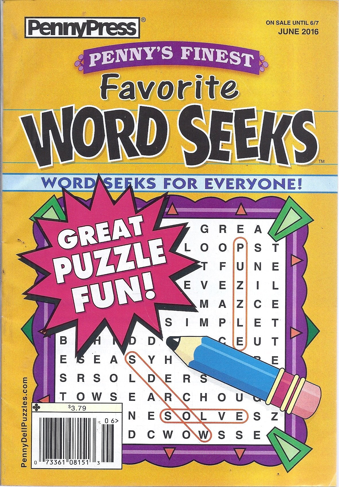Penny's Finest Word Seeks (June 2016)