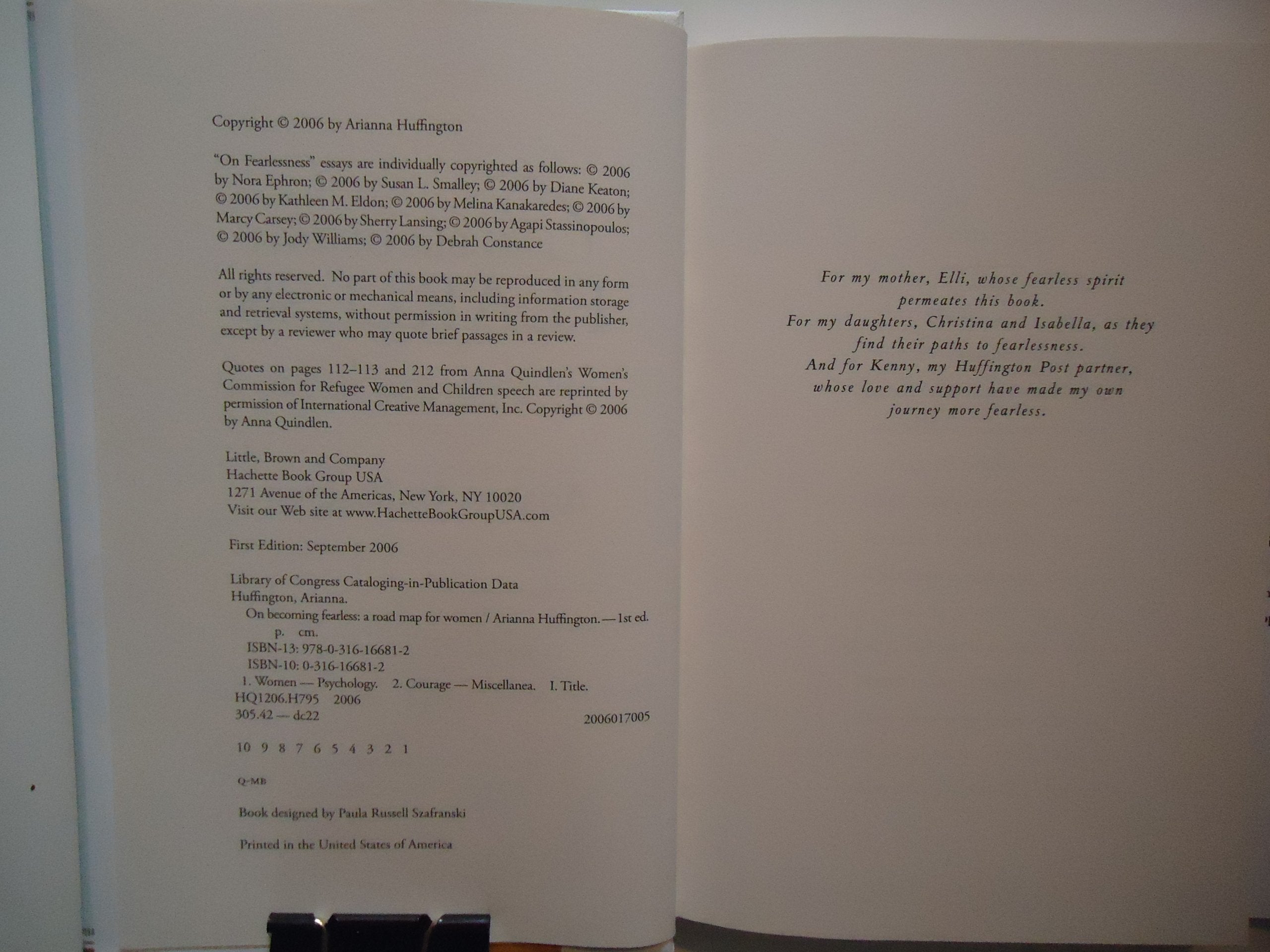 On Becoming Fearless.... in Love, Work, and Life used book depot