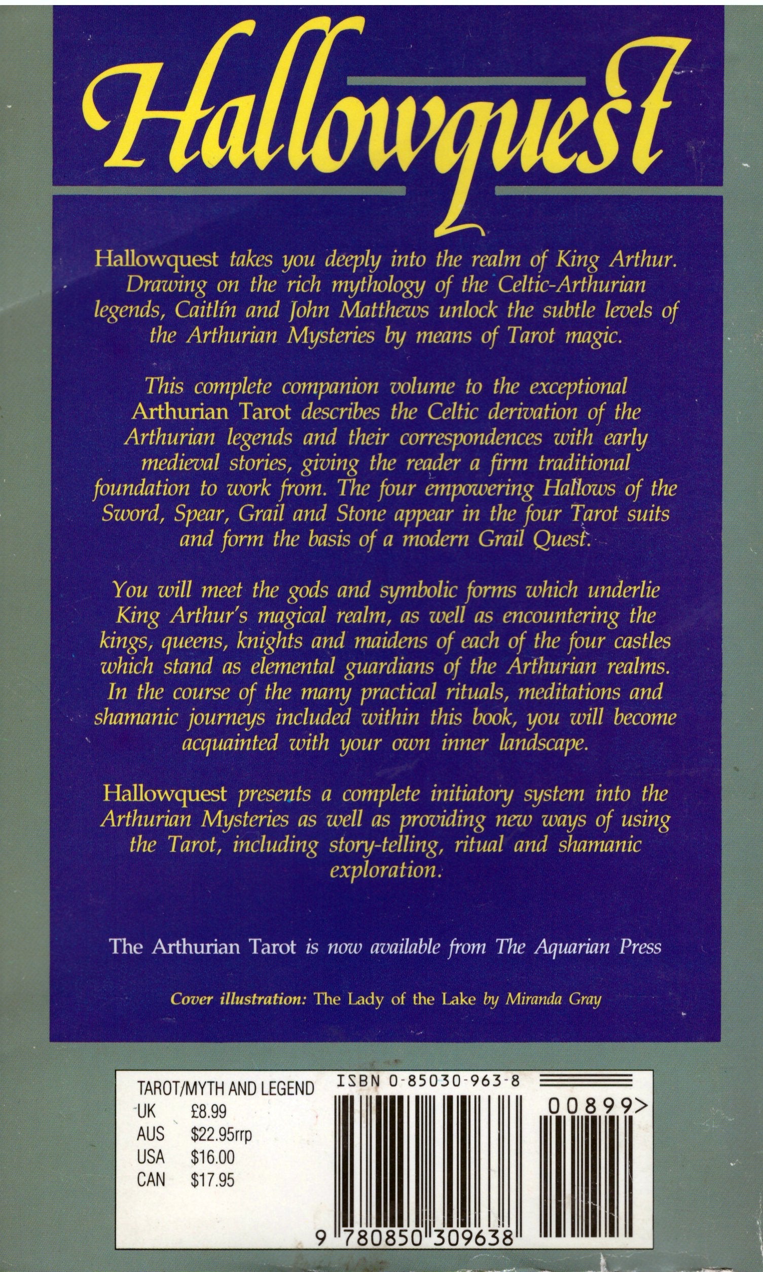 Hallowquest: Tarot Magic and the Arthurian Mysteries used book depot