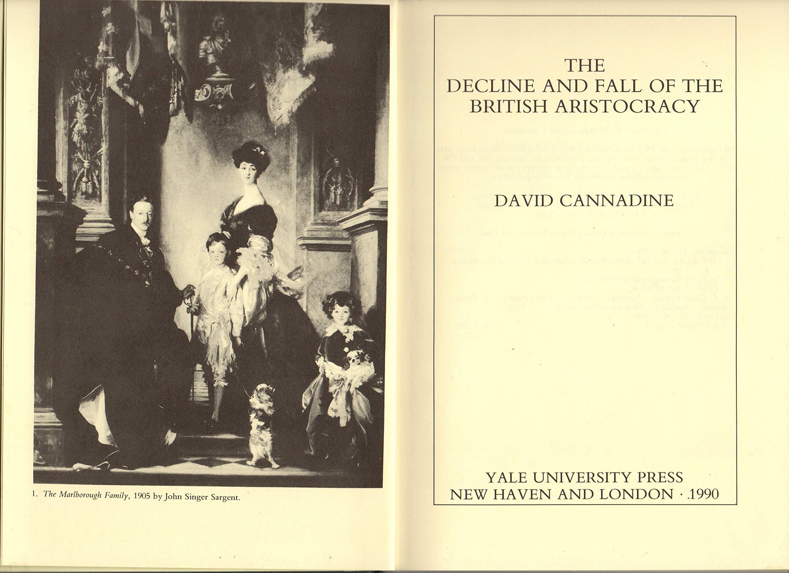 The Decline and Fall of the British Aristocracy used book depot
