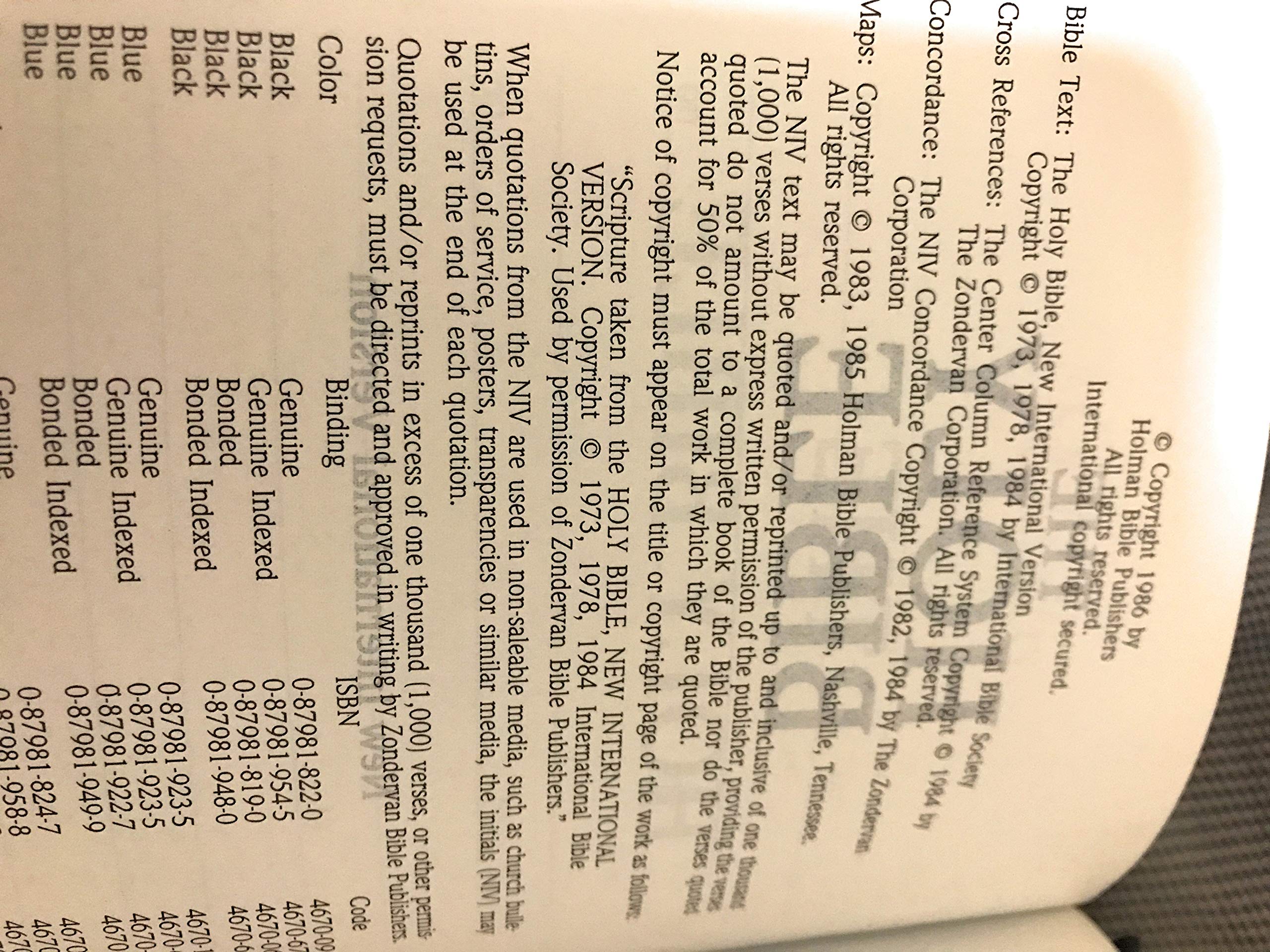 NIV UltraThin Reference Bible (Black Genuine Leather) used book depot