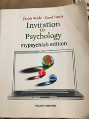 Invitation to Psychology: Mypsychlab Edition used book depot