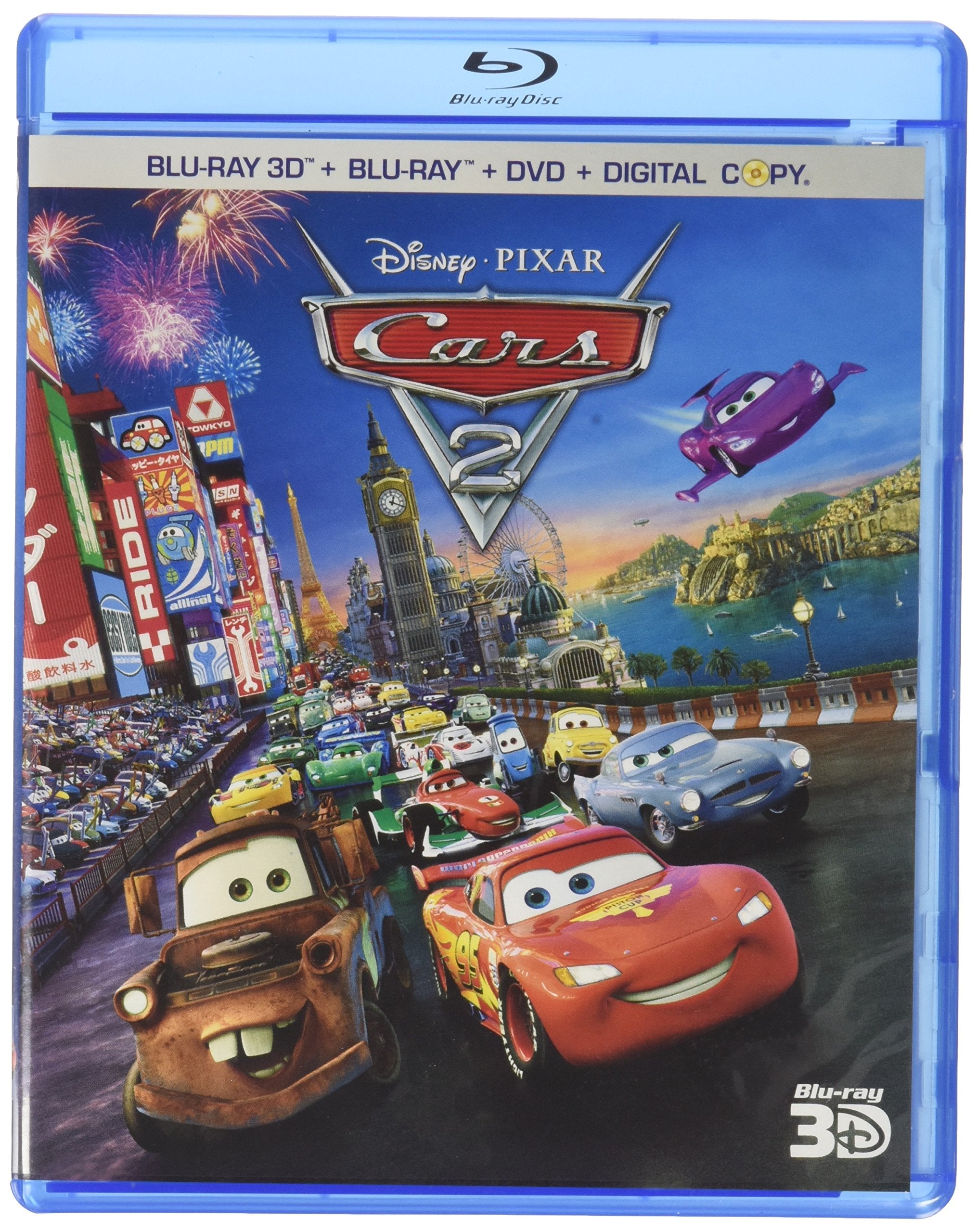 Cars 2 (Five-Disc Combo: Blu-ray 3D / Blu-ray / DVD / Digital Copy) [3D Blu-ray] used book depot
