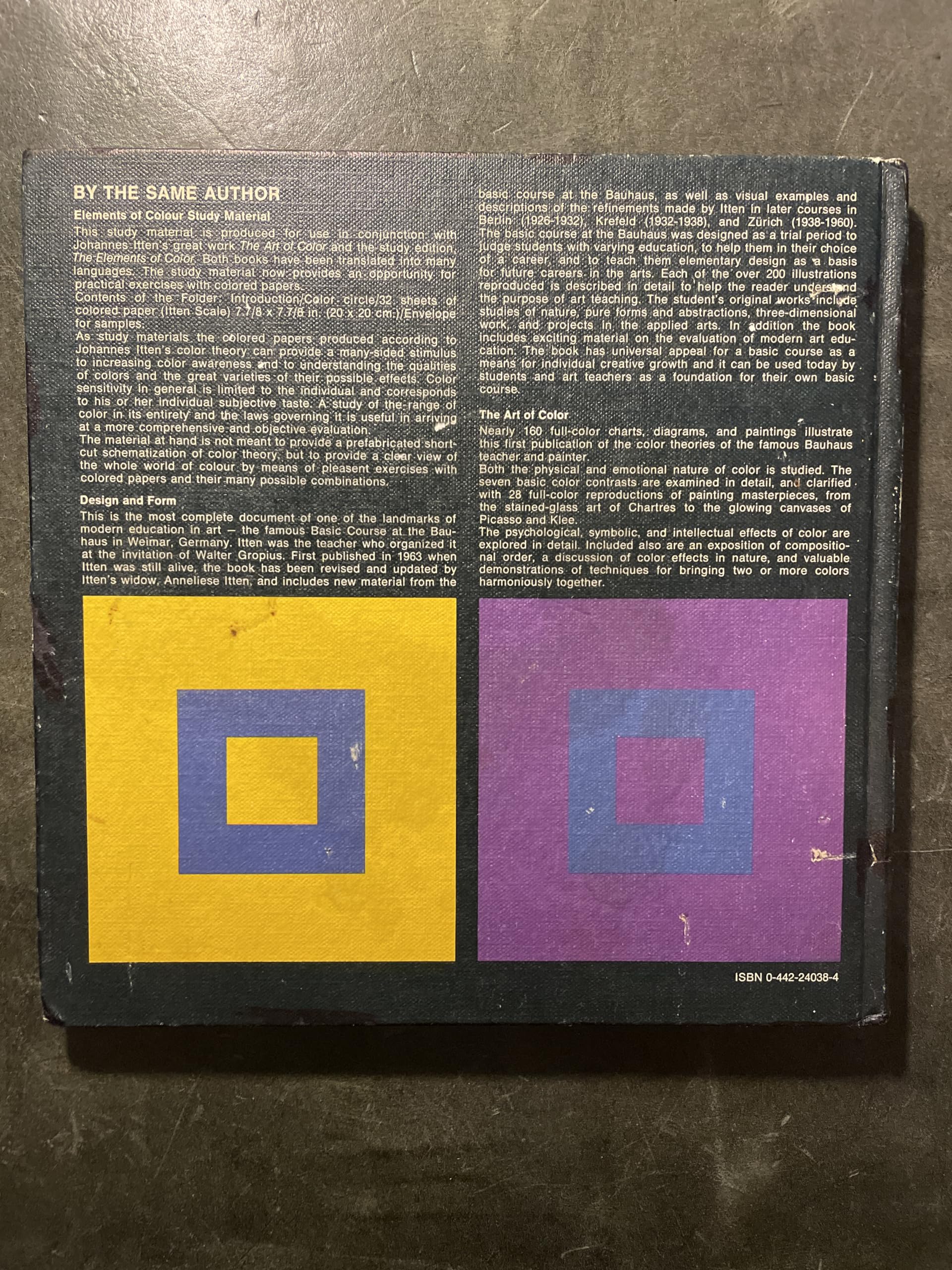 The Elements of Color: A Treatise on the Color System of Johannes Itten Based on His Book the Art of Color used book depot