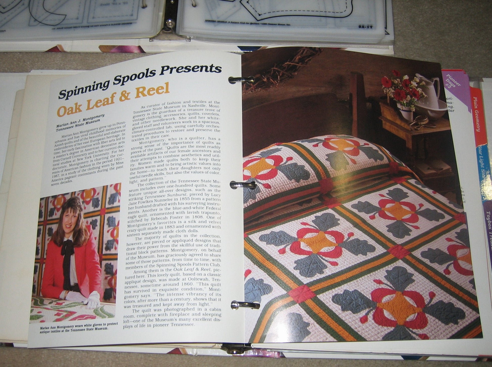 Georgia Bonesteel's Spinning Spools 2 Volume Set (A Pattern Club for Quilters) used book depot