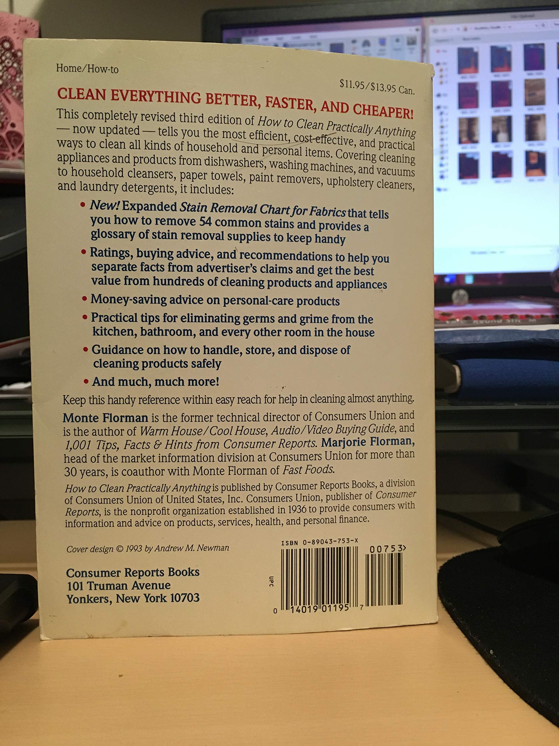 Consumer Reports How to Clean and Care for Practically Anything used book depot